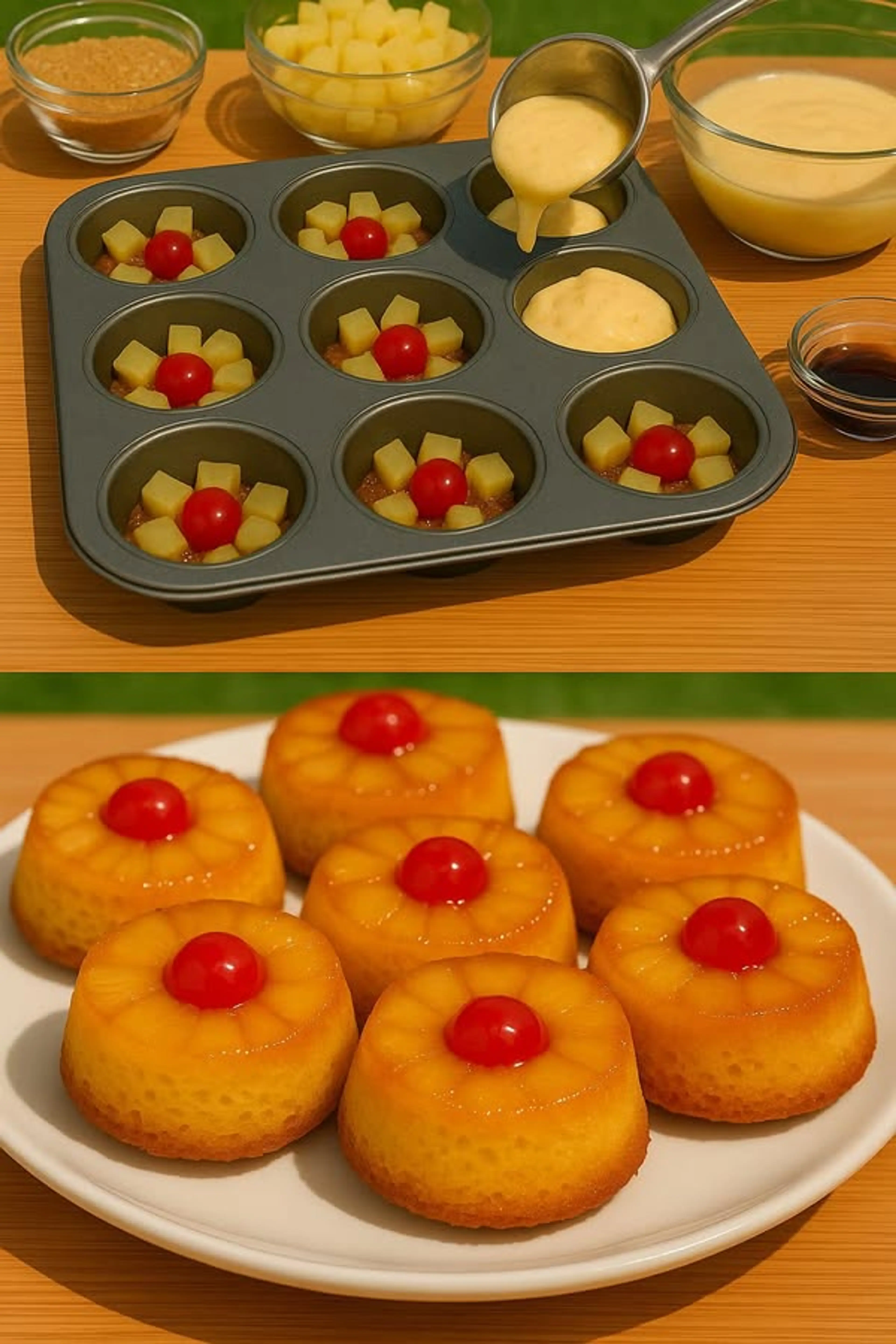 pineapple upside down cupcakes