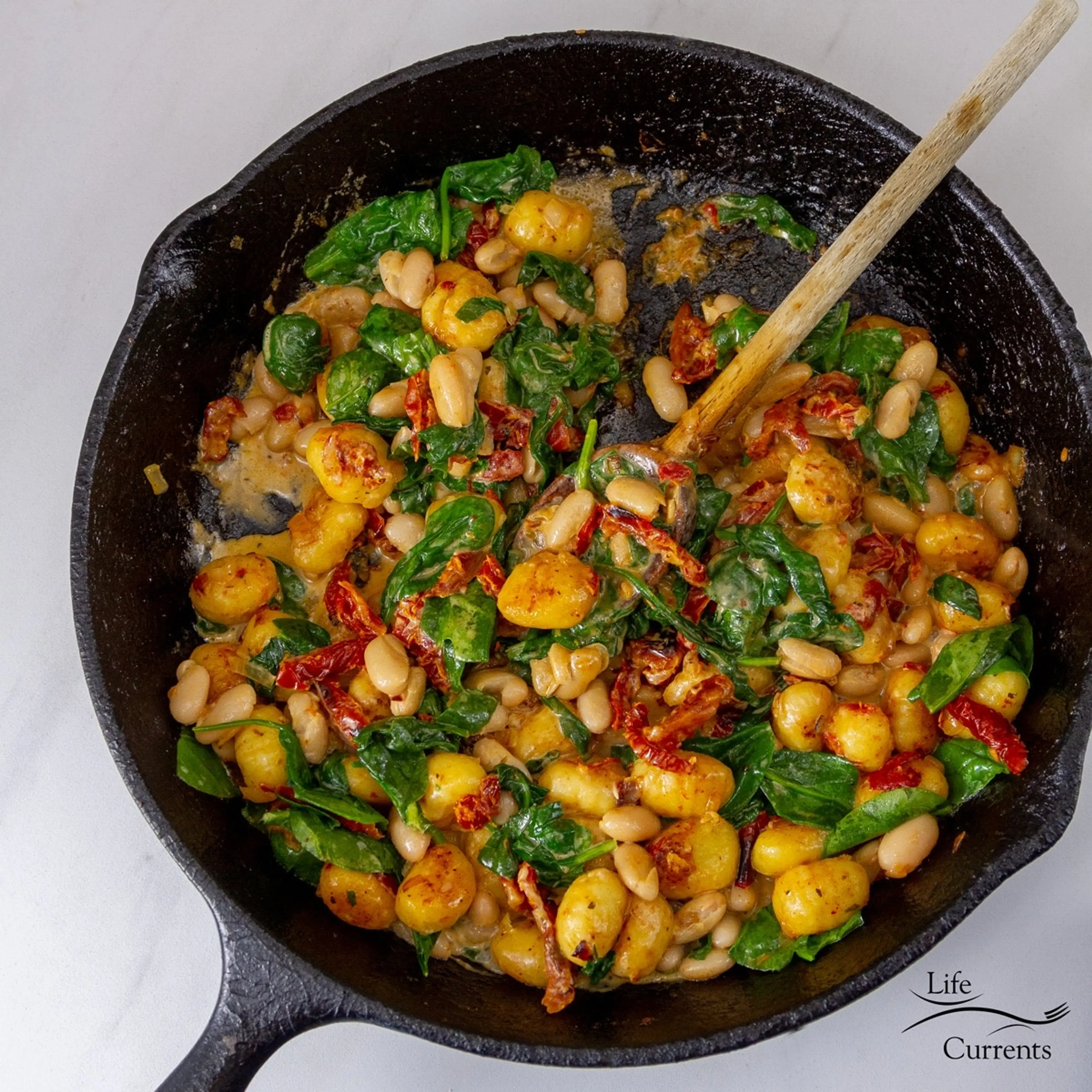 White Bean Sun-Dried Tomato Gnocchi