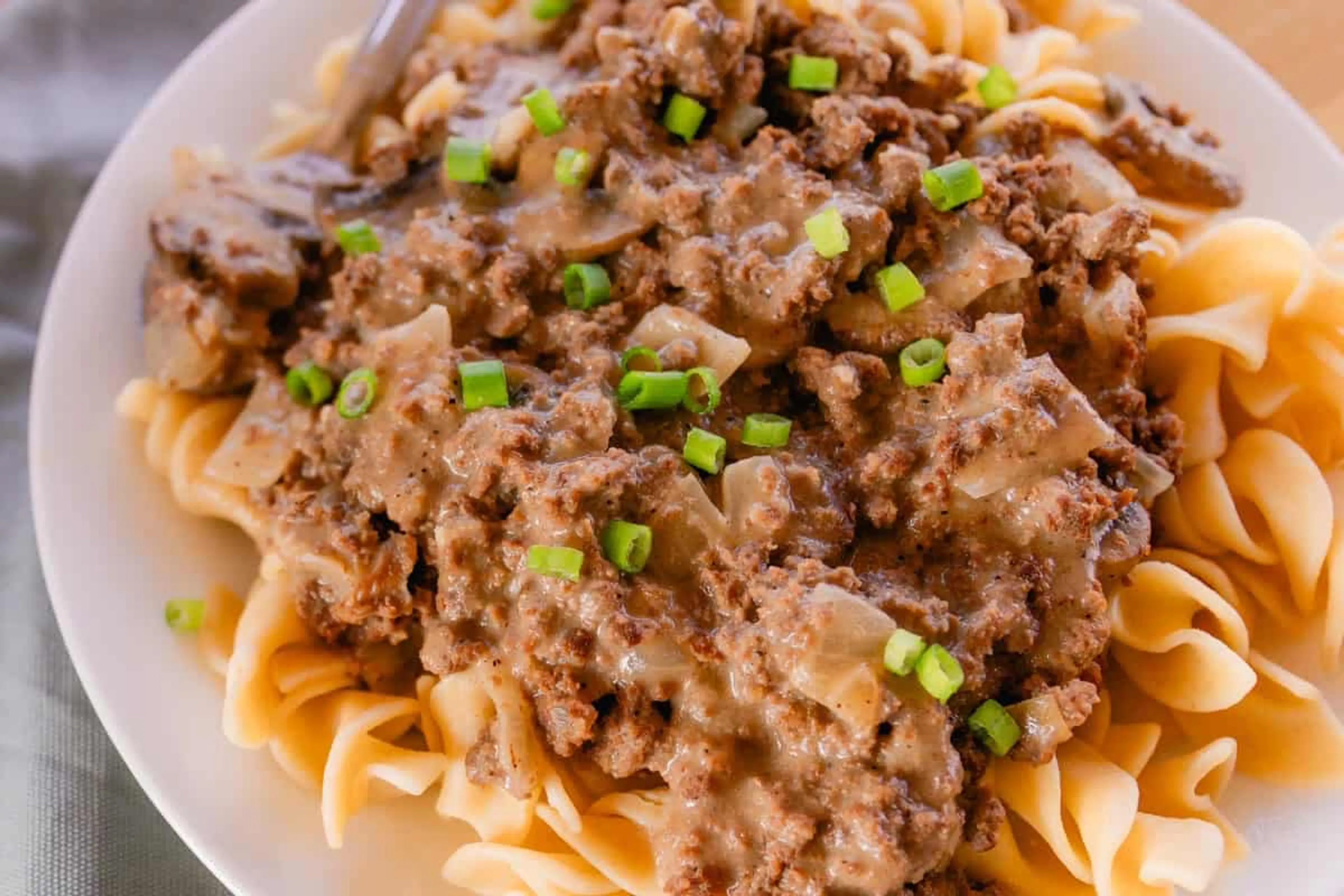 Ground Venison Stroganoff