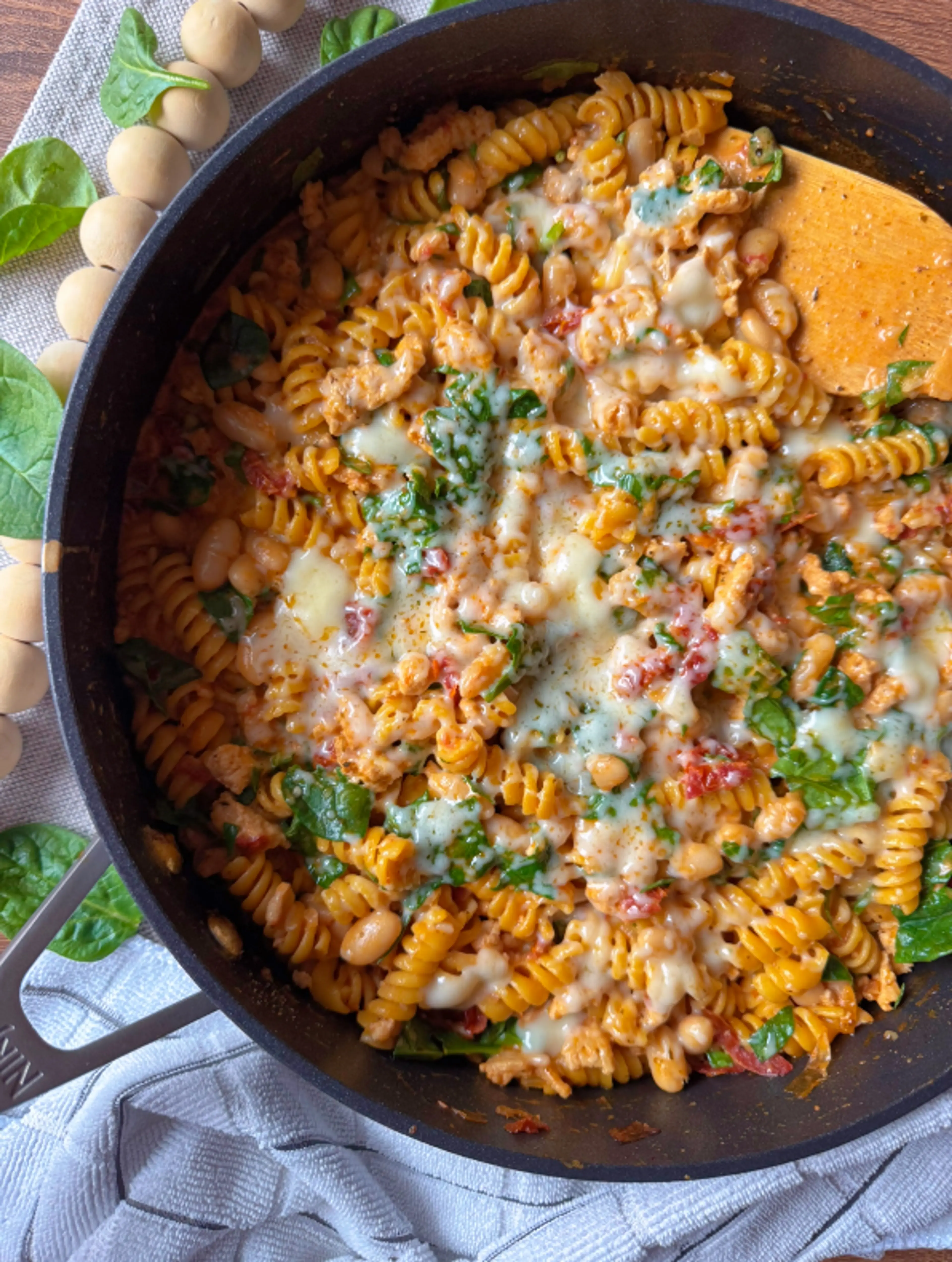 Tuscan White Bean and Ground Turkey Skillet (One Pot)