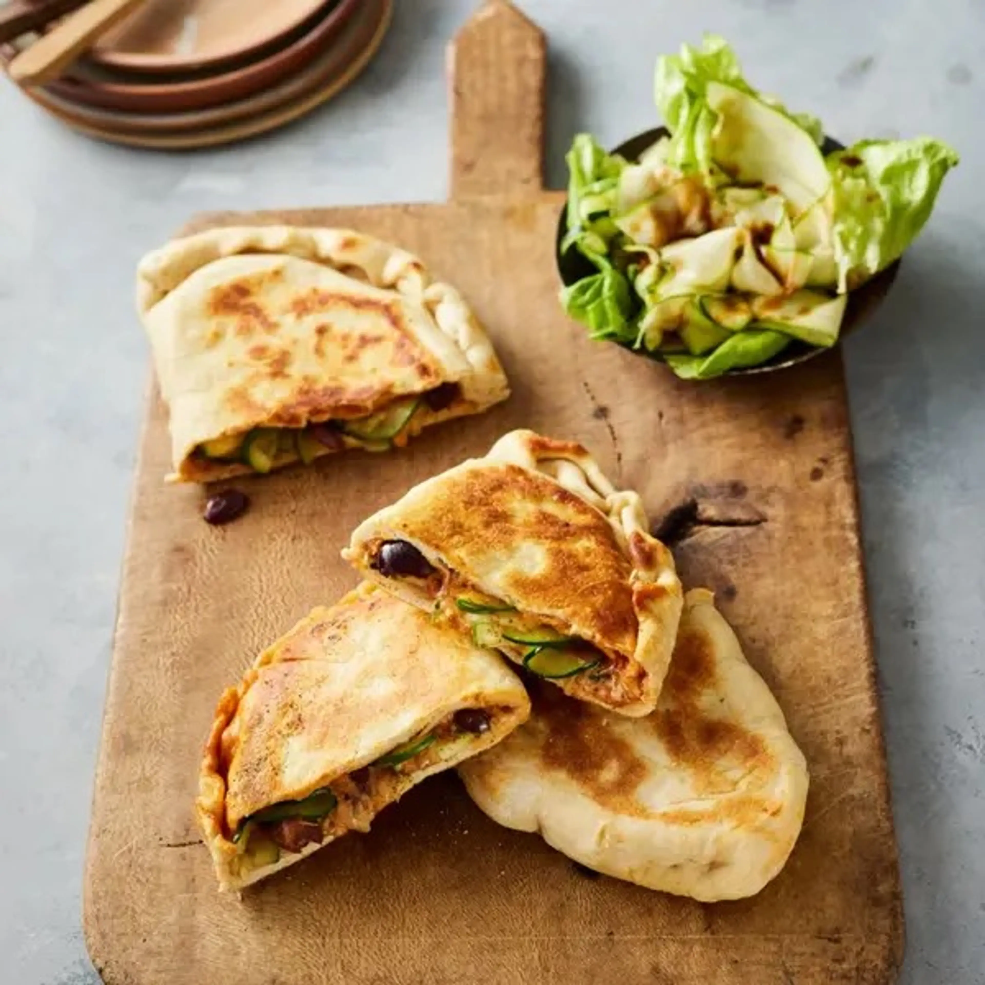 Schnell gefaltete Pfannenpizza