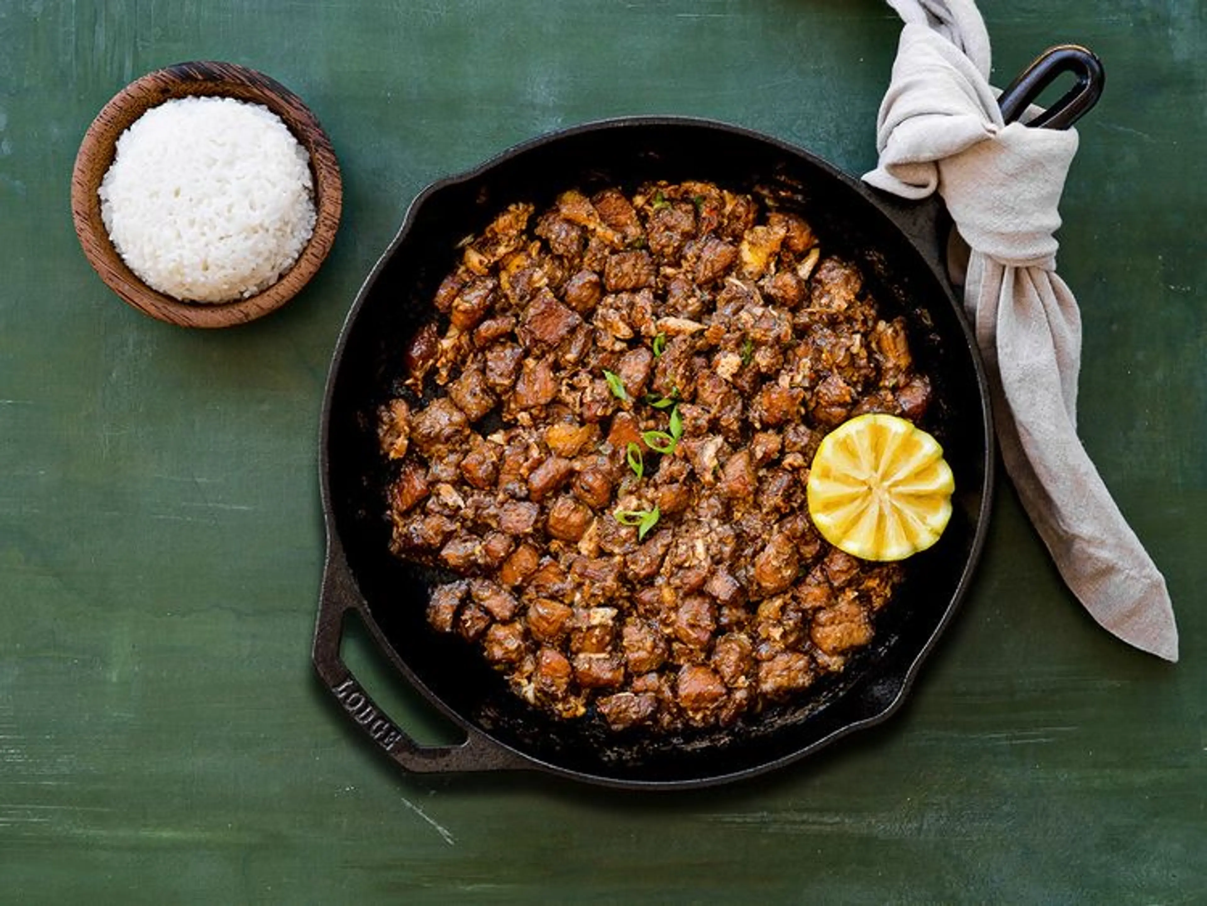 Sizzling Sisig (Filipino Crispy Pork with Eggs)