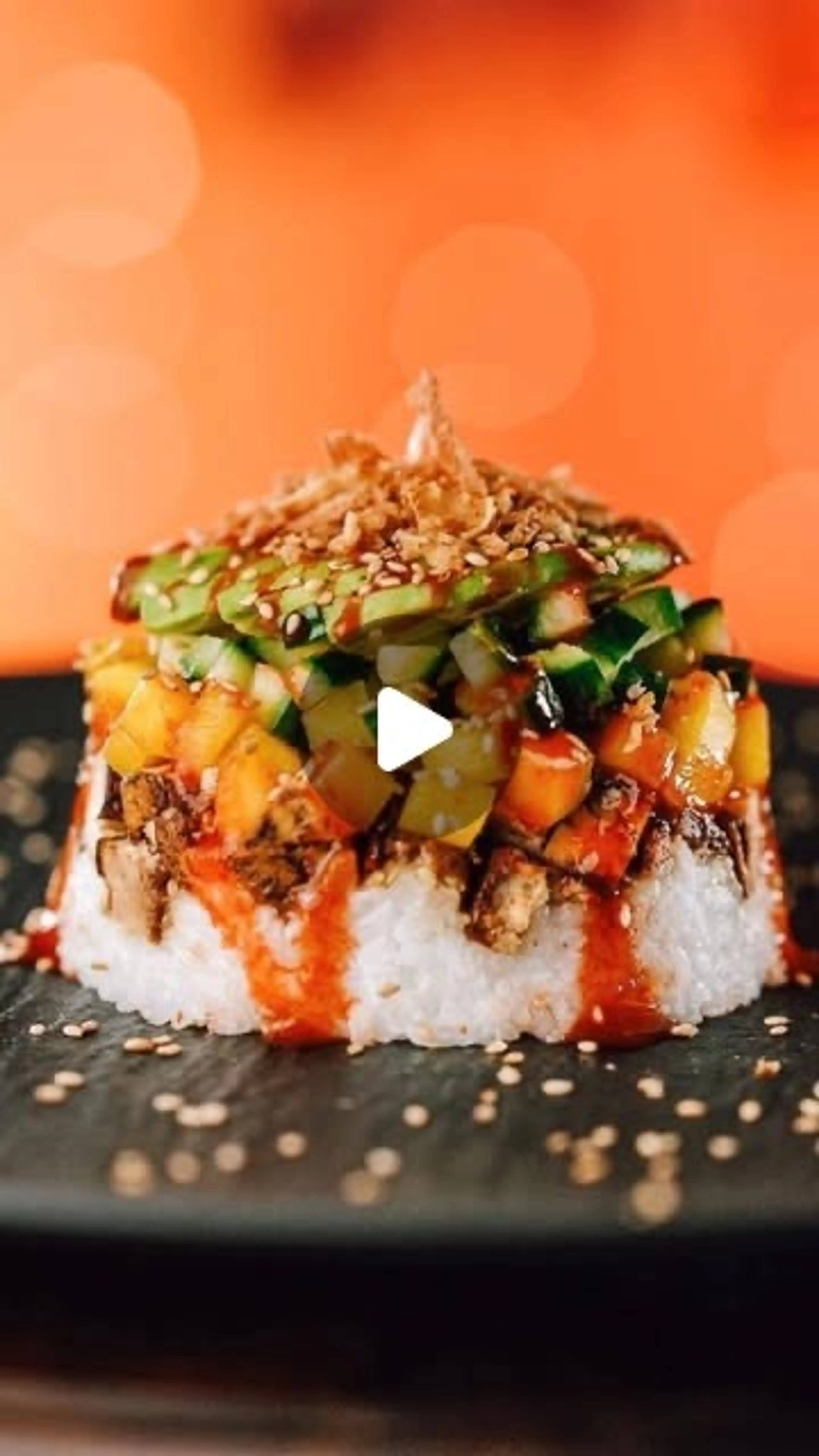 Avocado, Mango, Cucumber Rice Bowl
