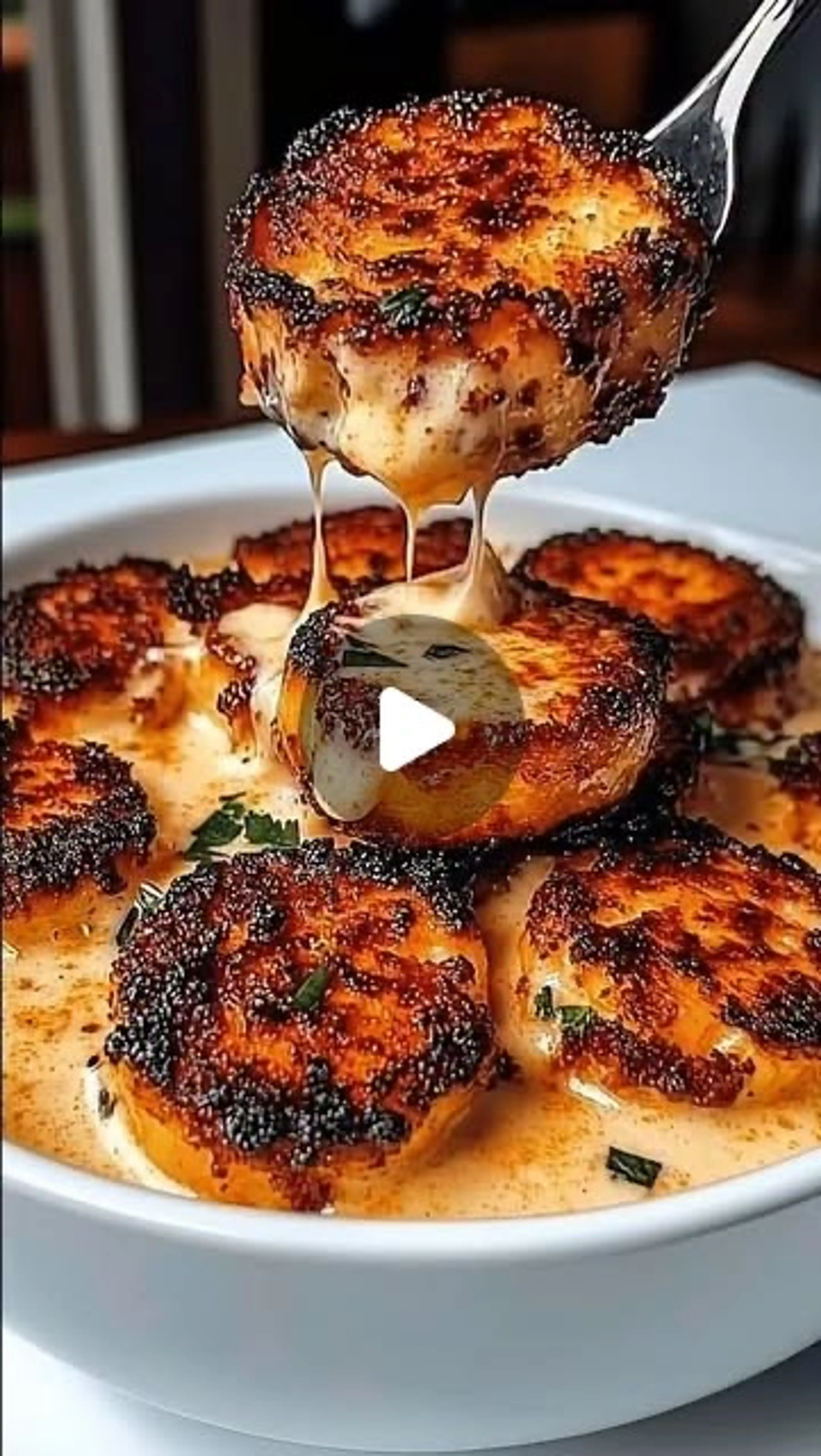 Seared Scallops with Spicy Cajun Cream Sauce