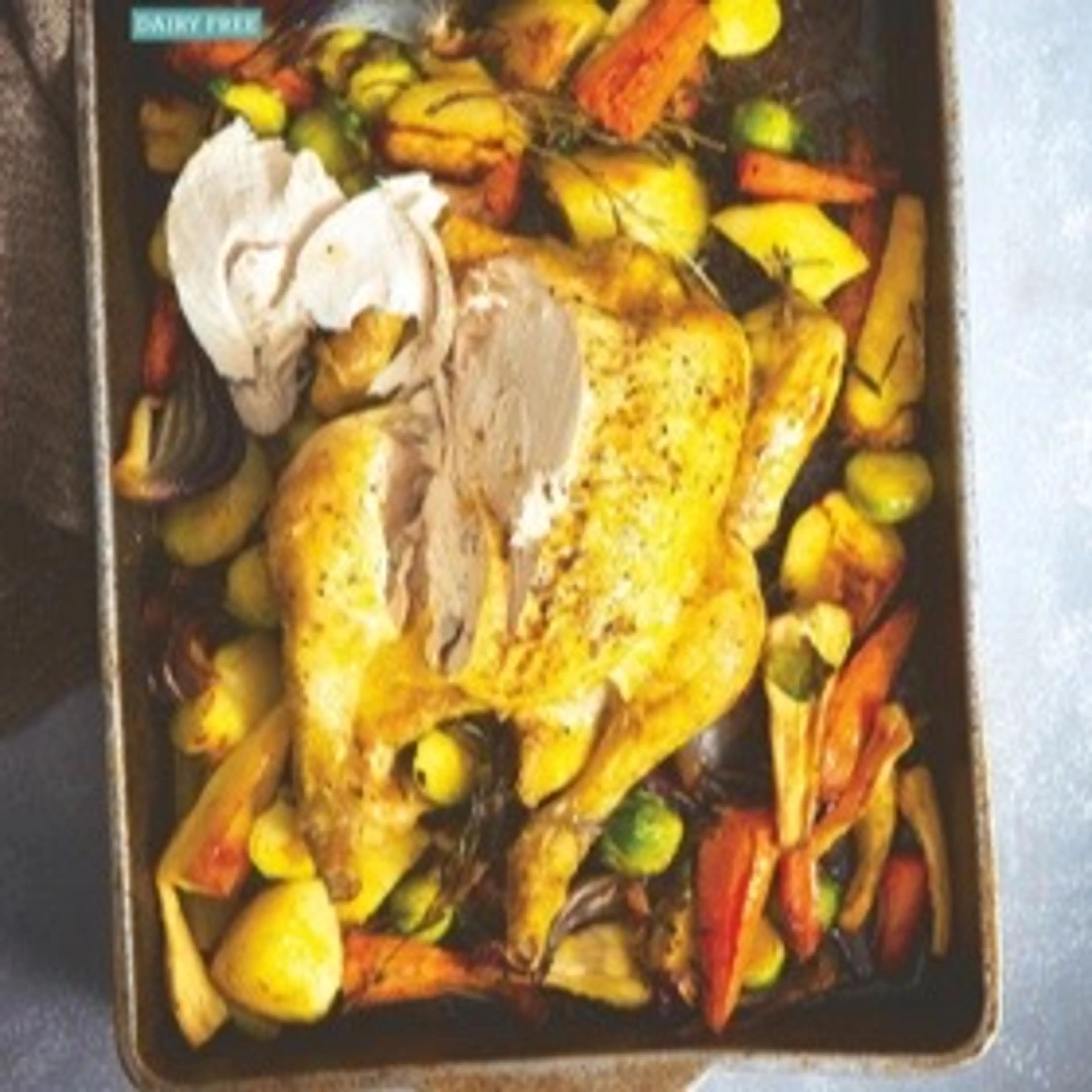 One-pan Sunday roast chicken