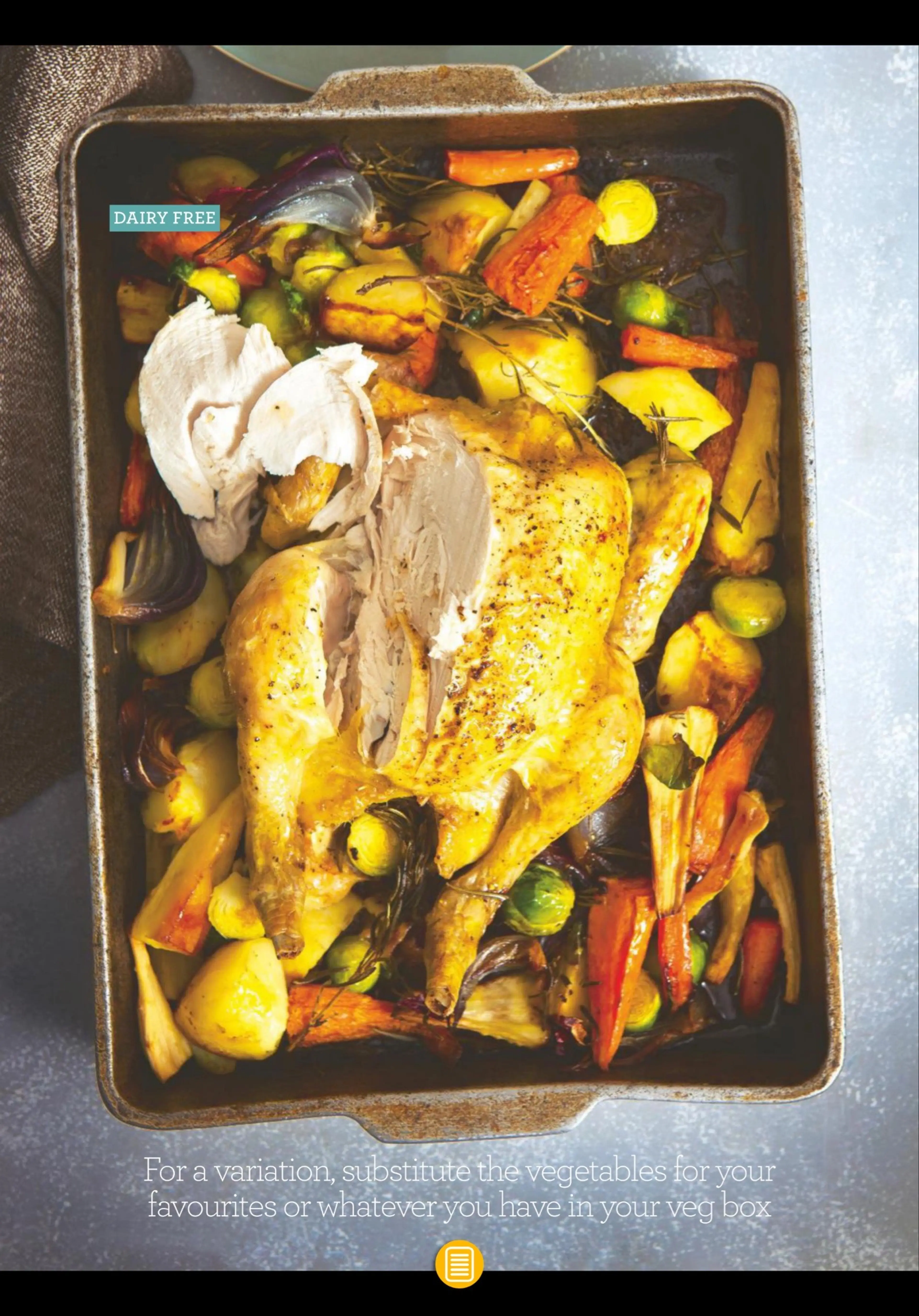 One-pan Sunday roast chicken