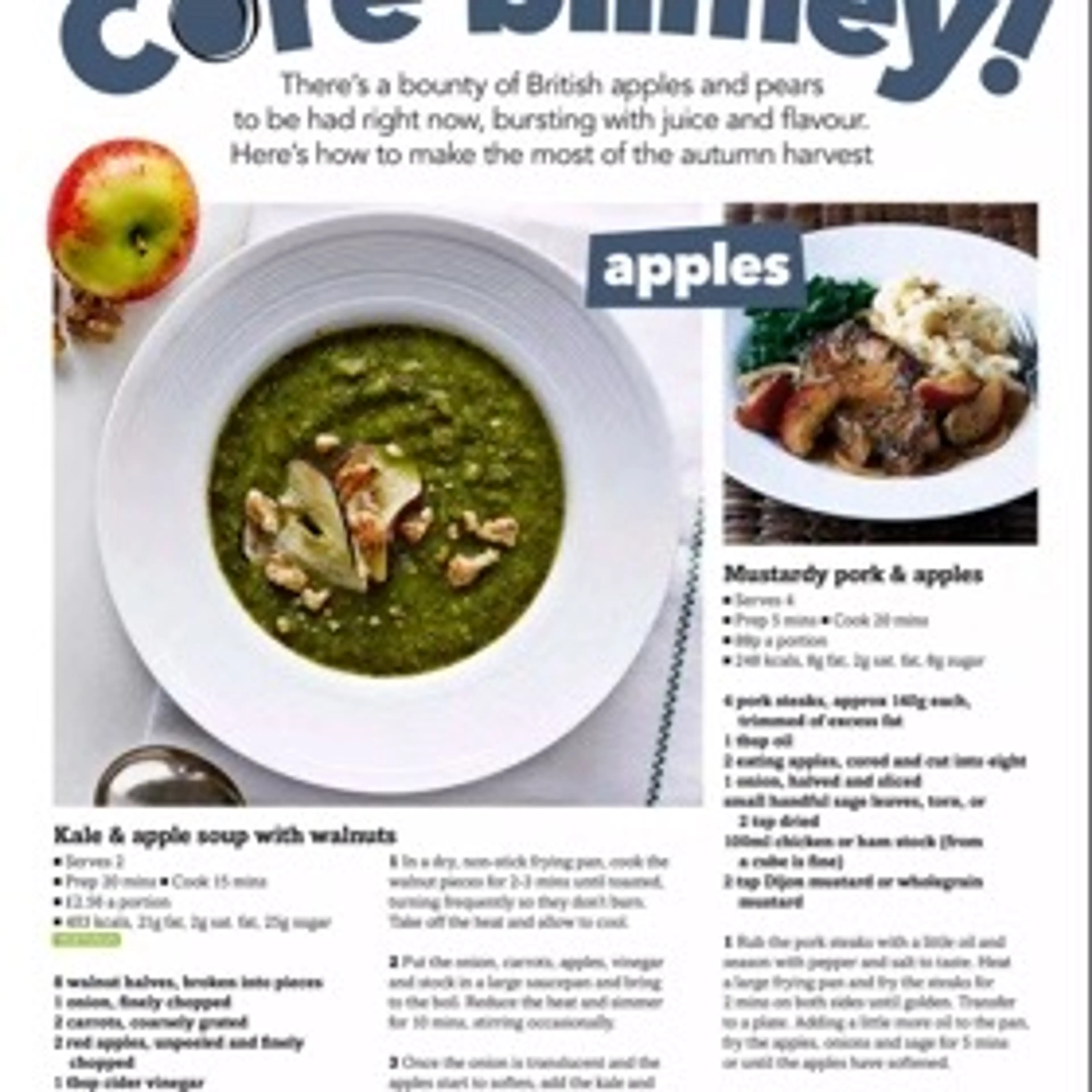 Mustardy pork & apples