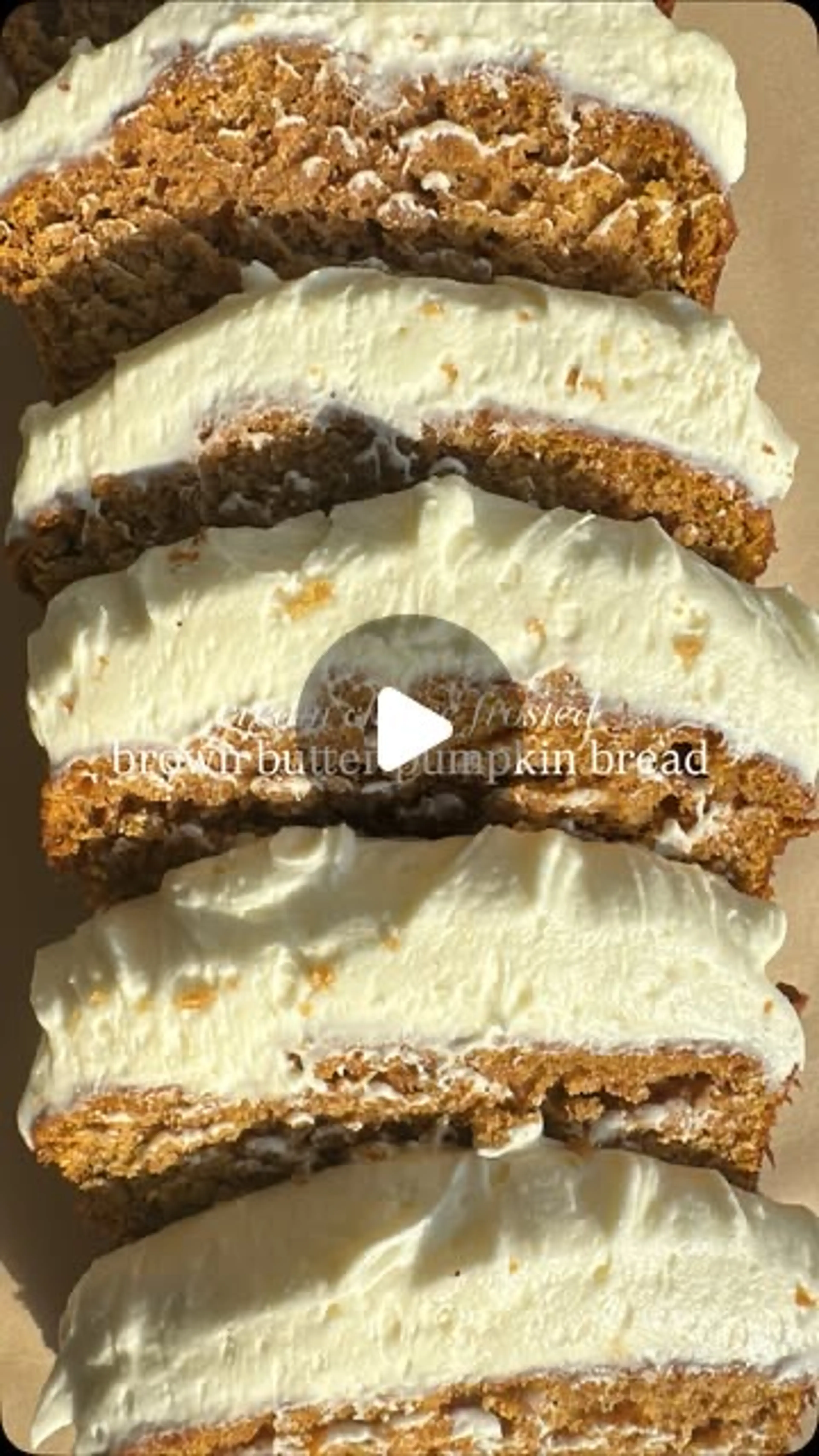 Cream Cheese Topped Pumpkin Bread