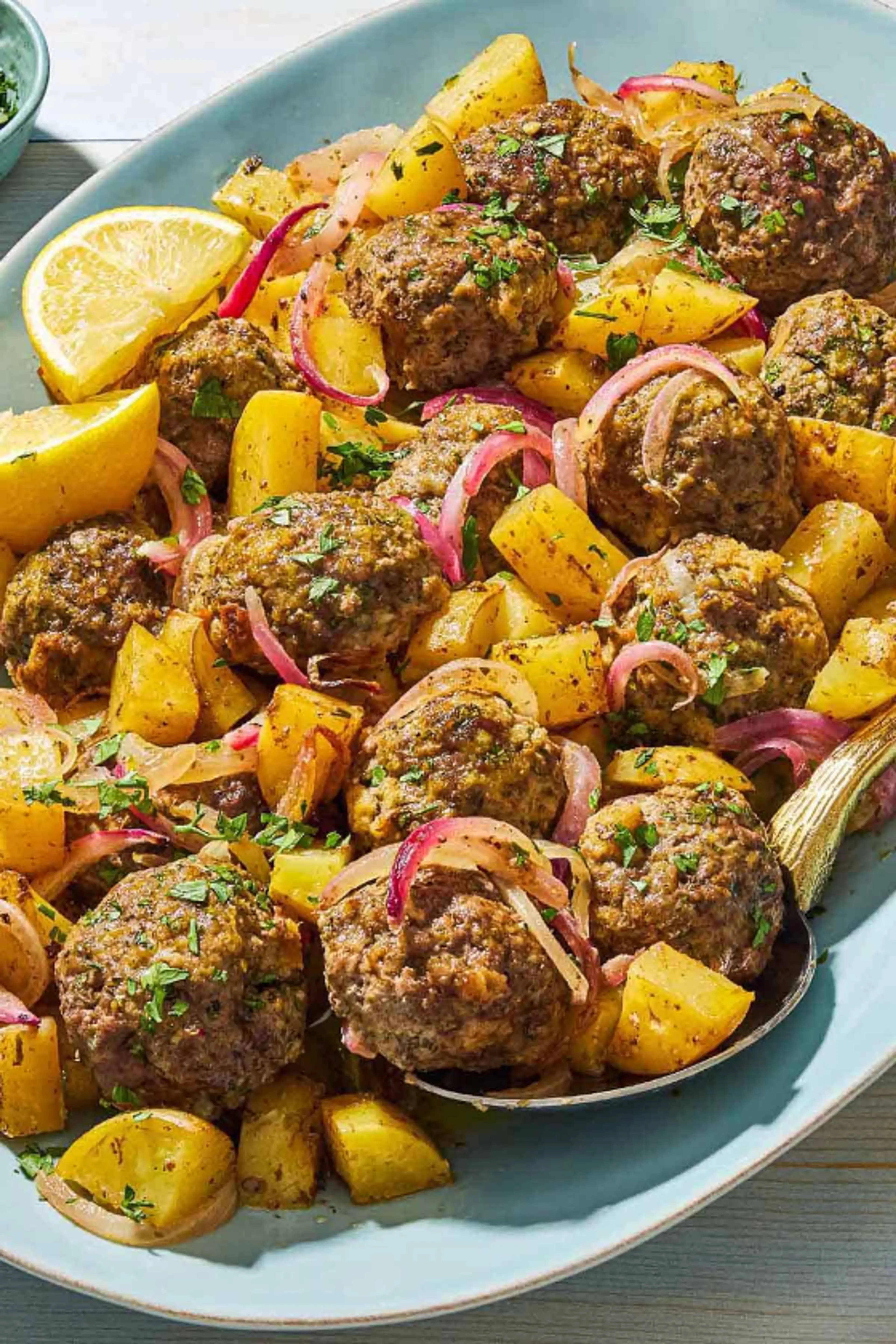 Greek Meatballs and Potatoes