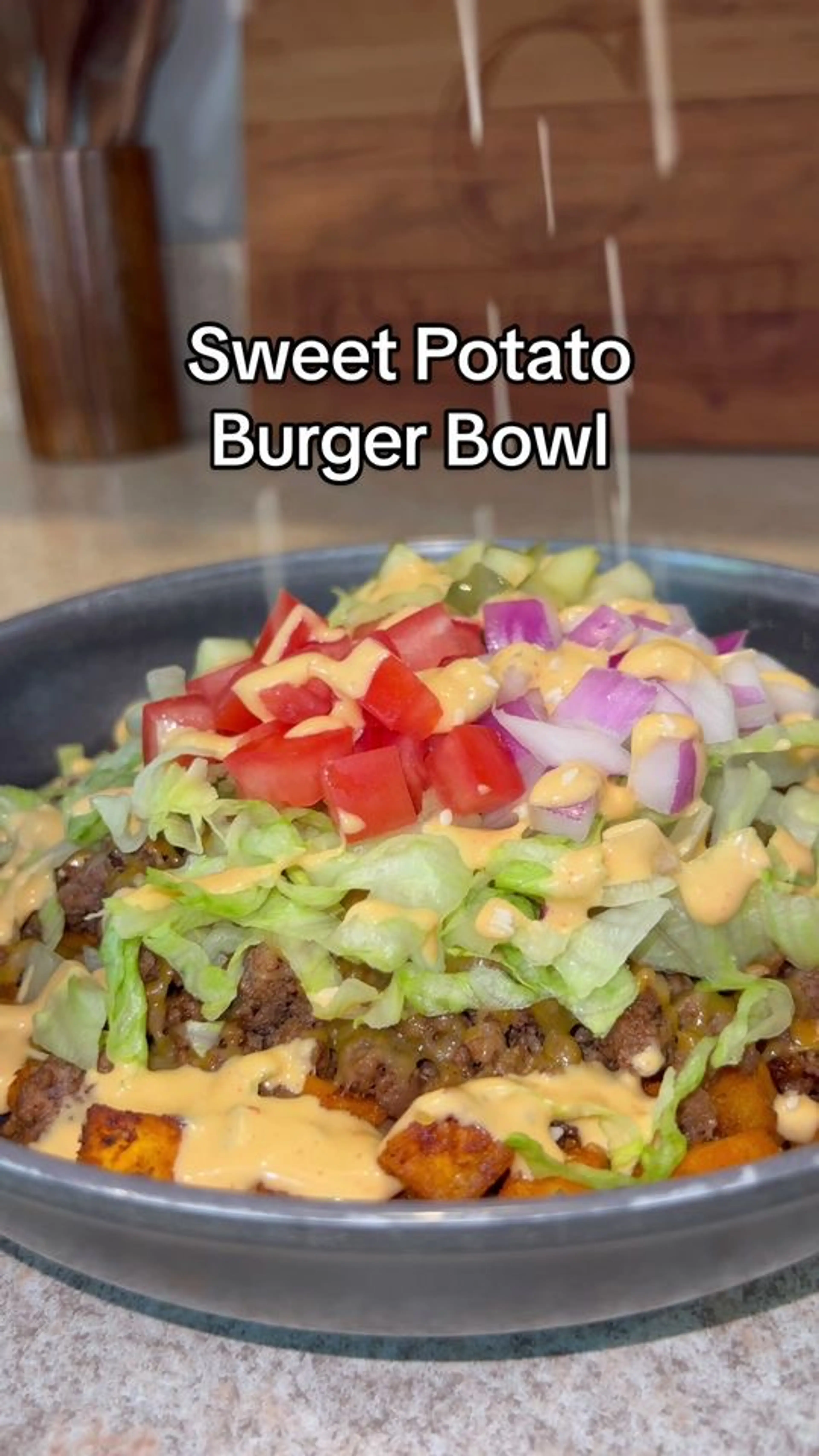 Sweet Potato Burger Bowl