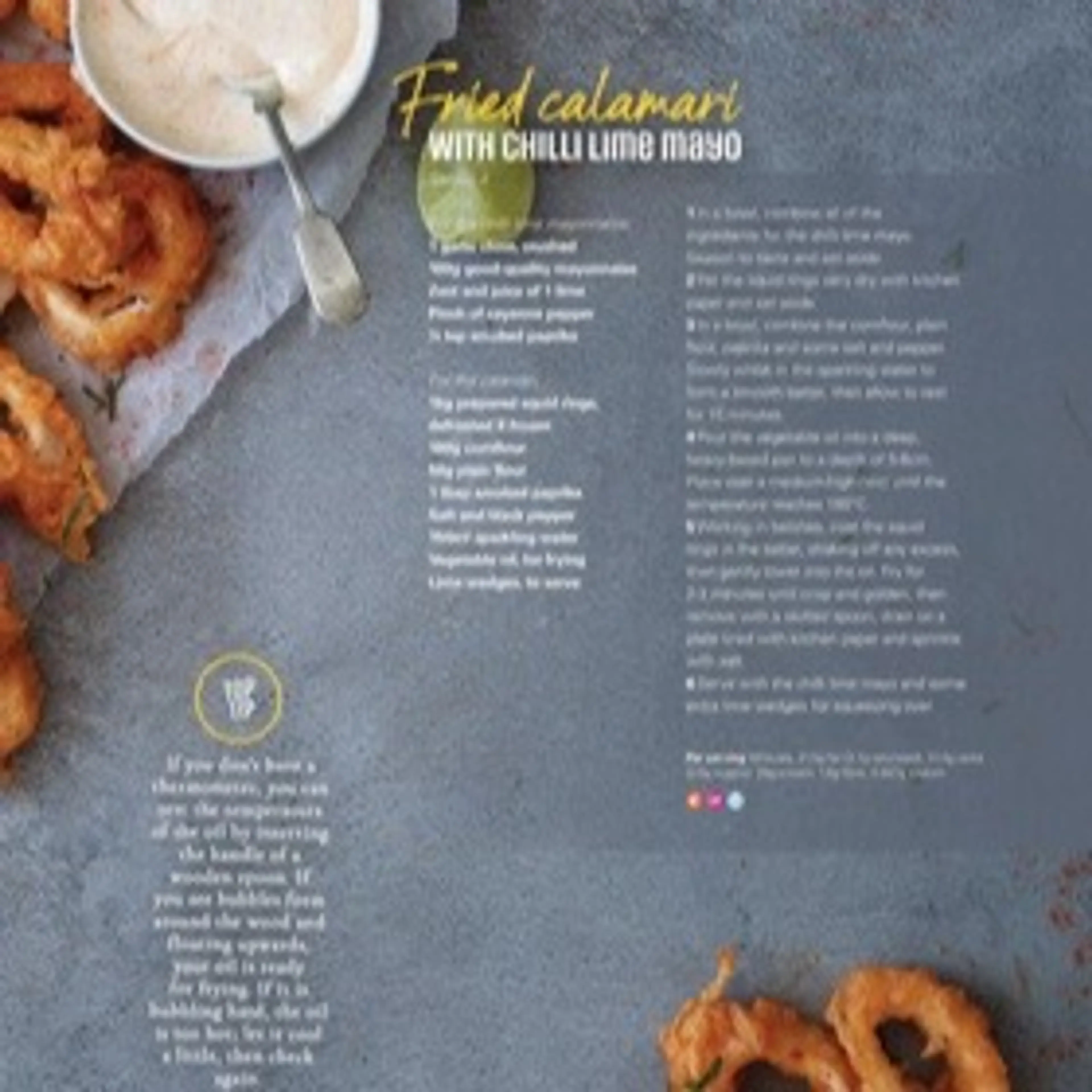 Fried calamant With Chilli Lime Mayo