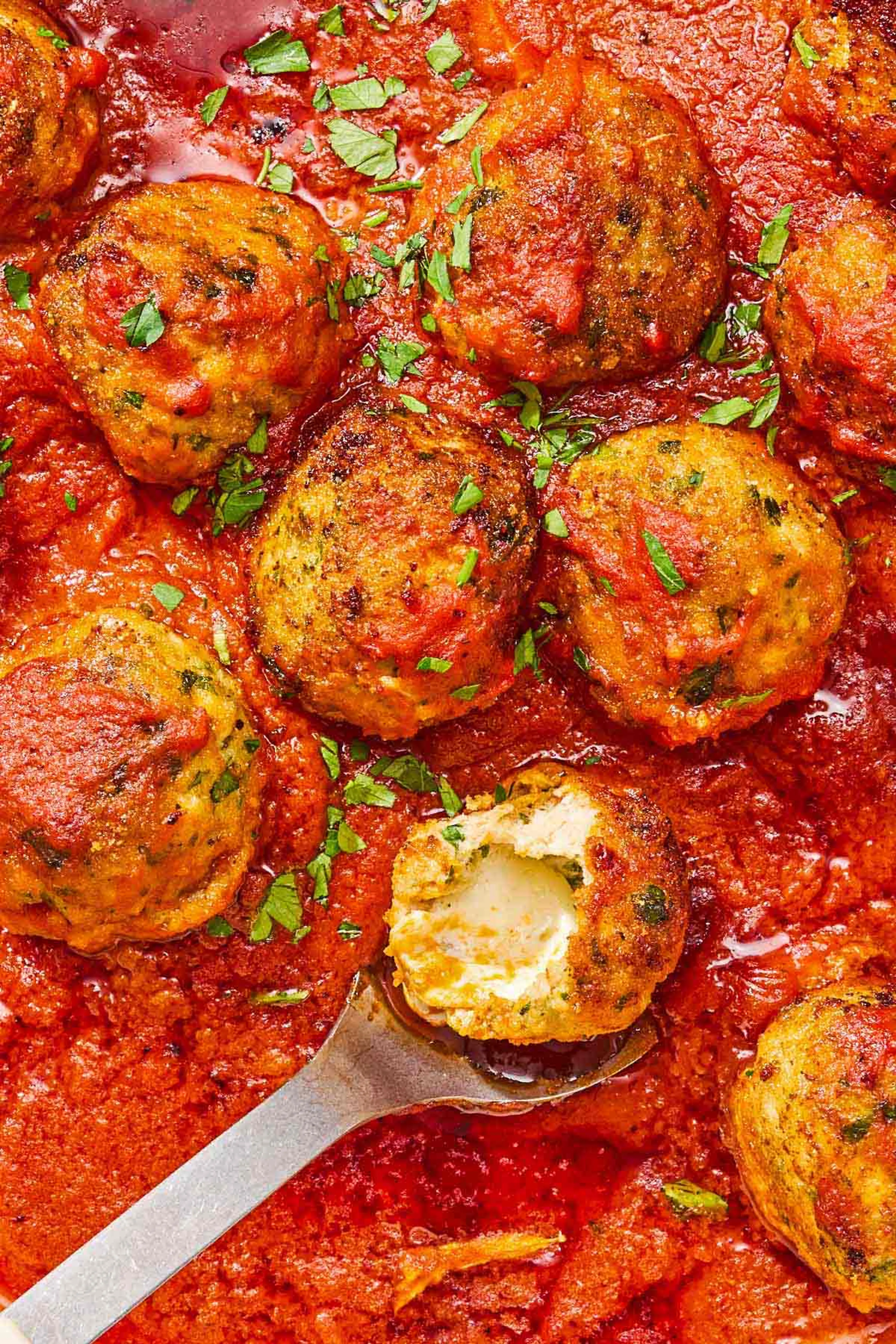 Mozzarella Stuffed Meatballs