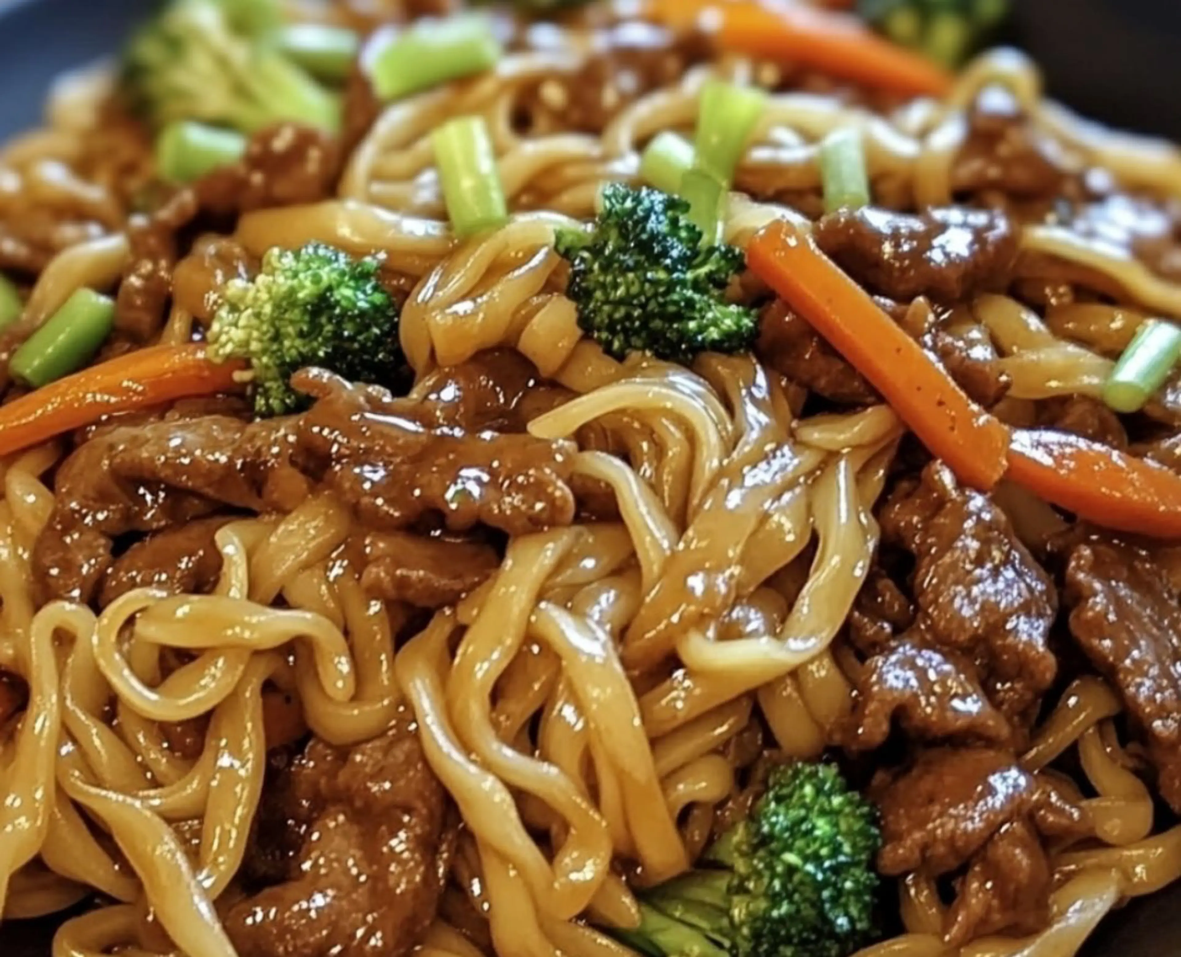 Sticky Beef + Noodles