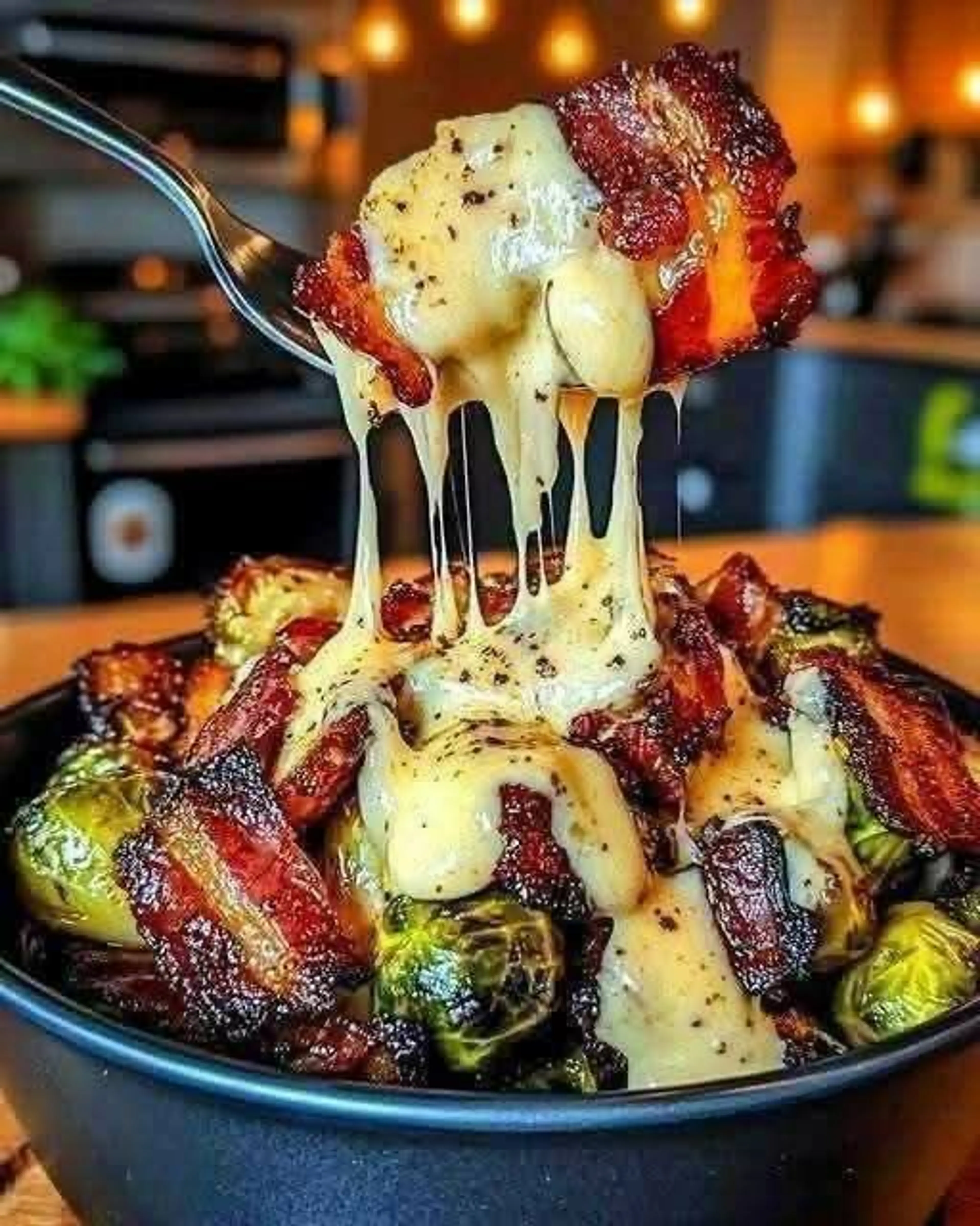 Honey-glazed Roasted Brussels Sprouts with Bacon