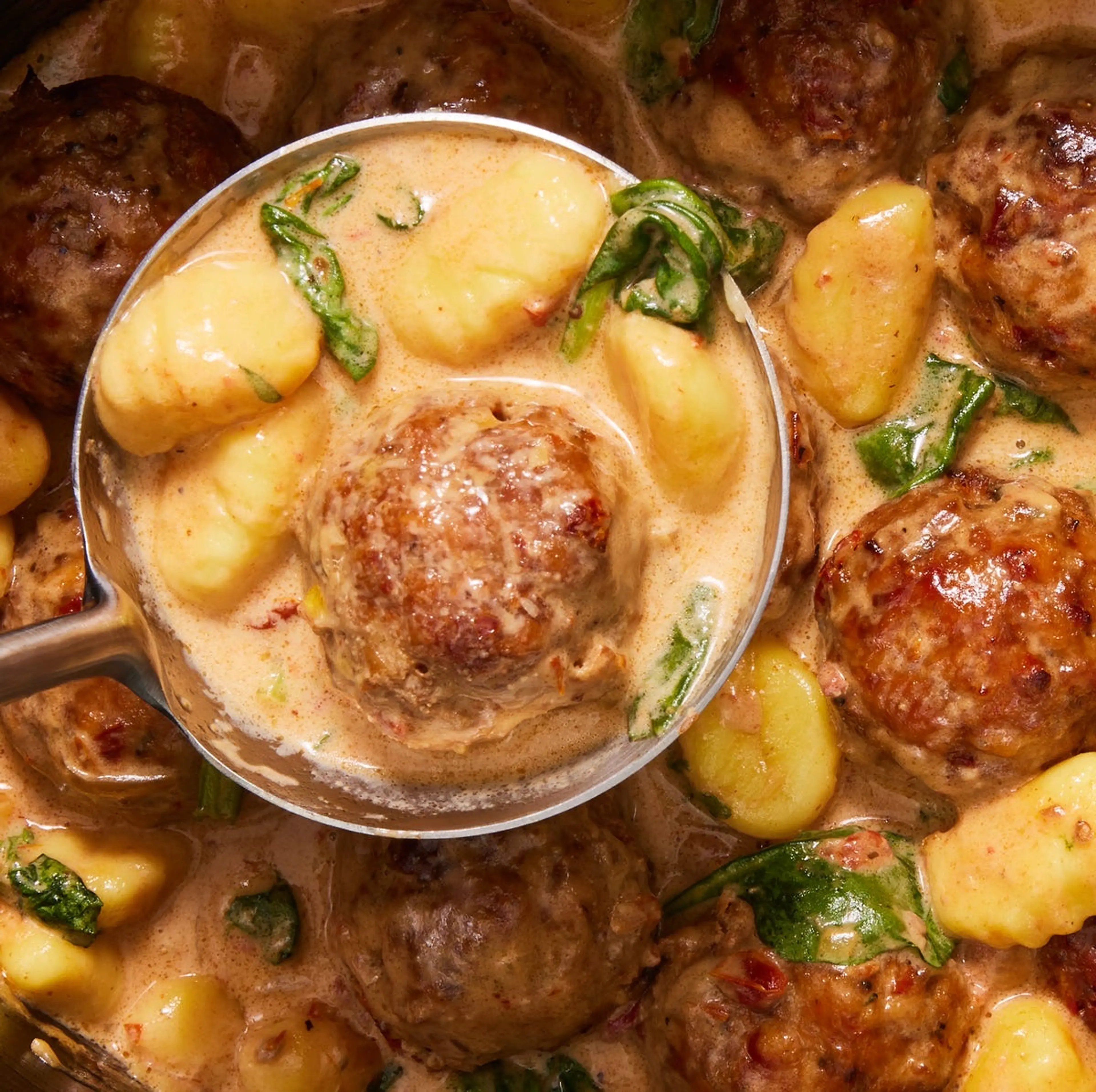 Slow-Cooker Tuscan Chicken Meatballs With Gnocchi