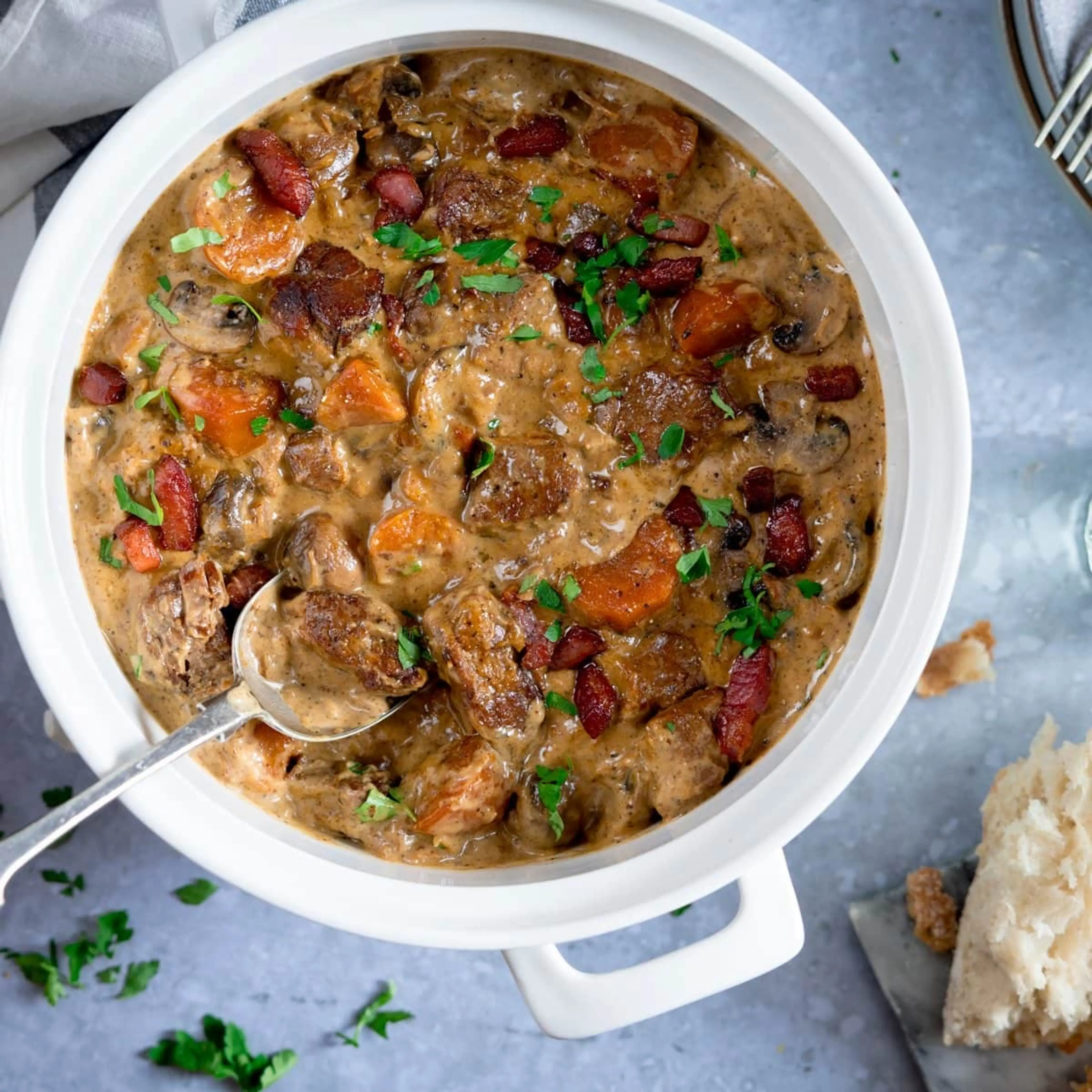Creamy Slow Cooked Pork Casserole