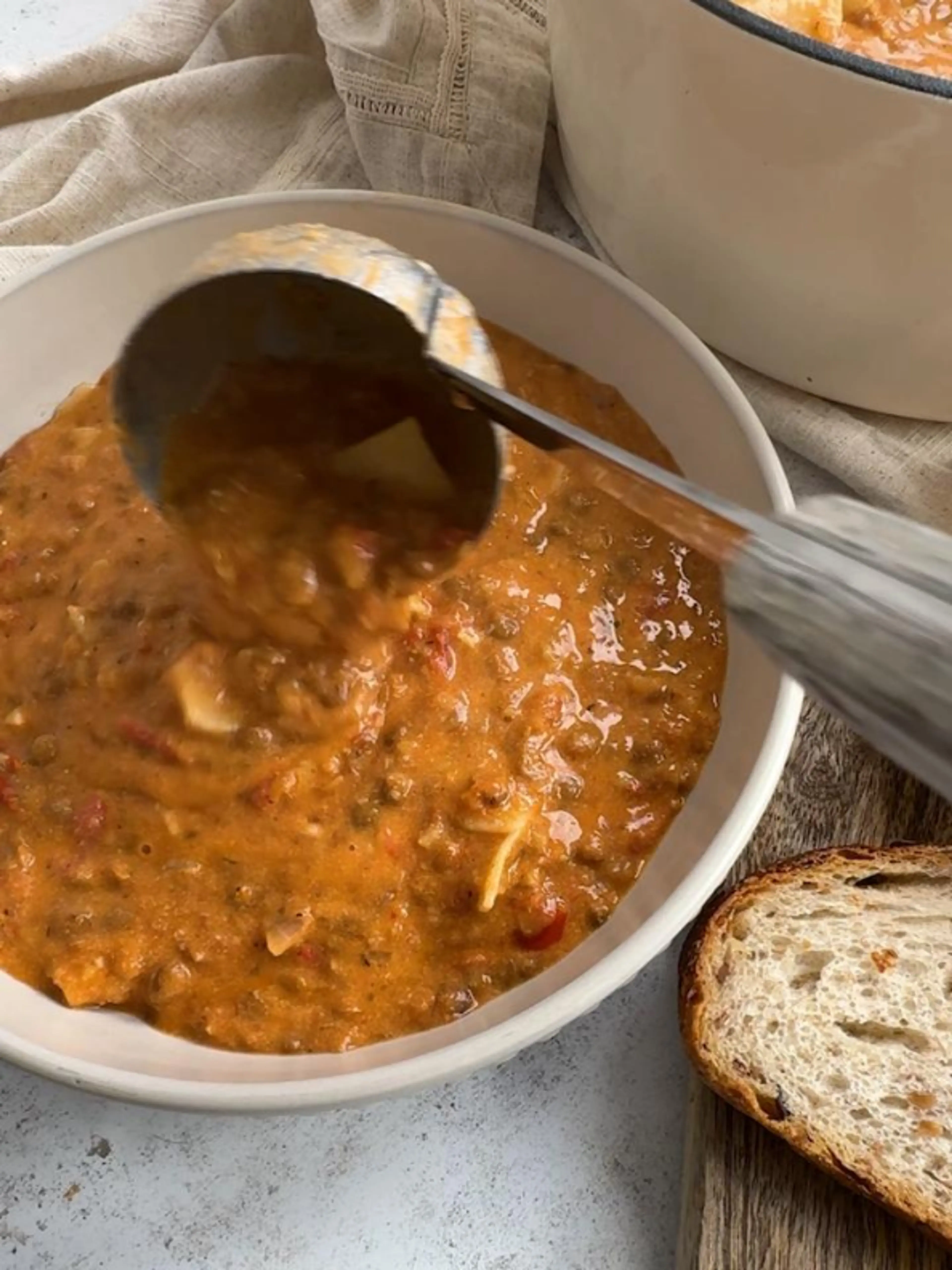 Tinned Lentil Lasagne Soup