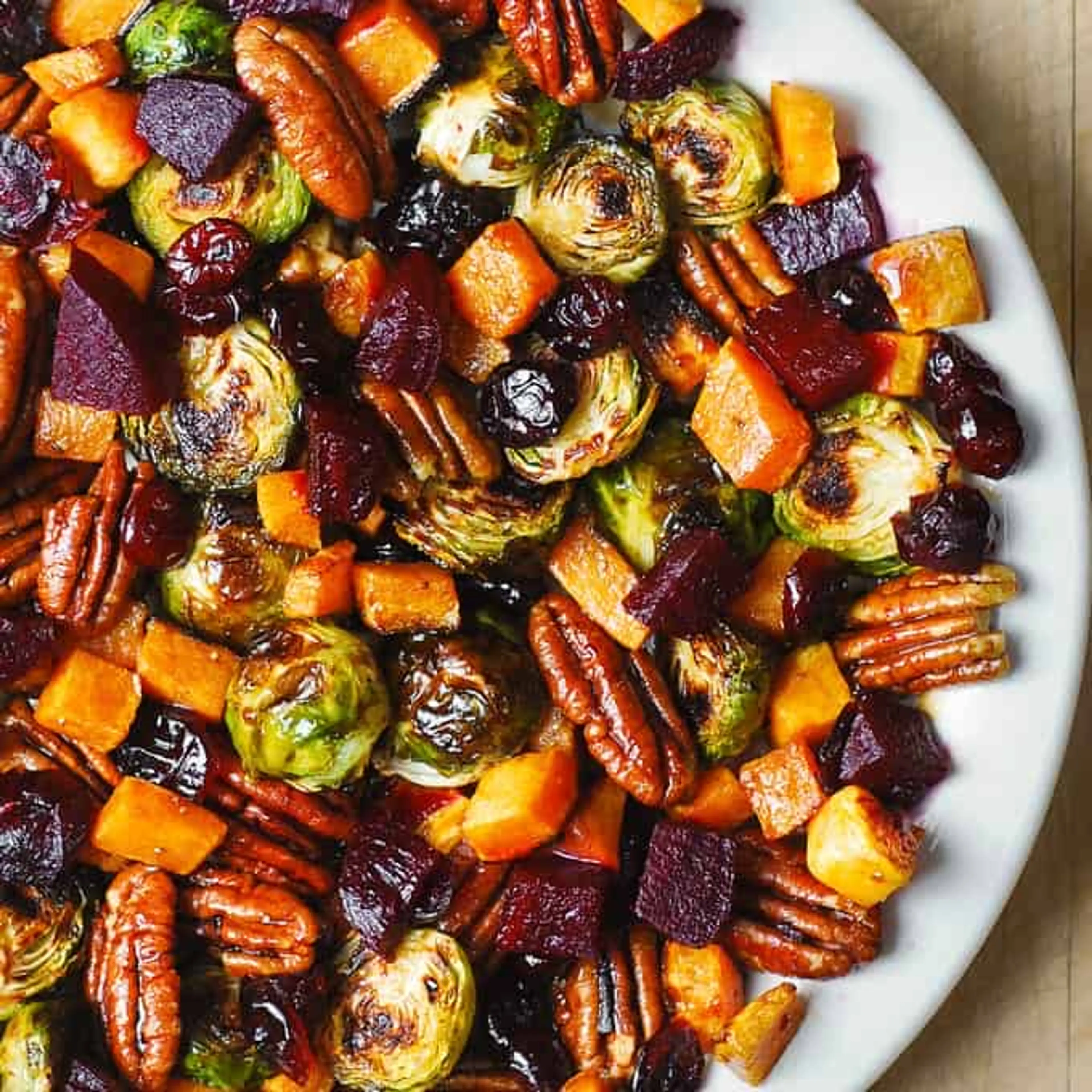 Winter Vegetable Salad with Butternut Squash, Brussels Sprou