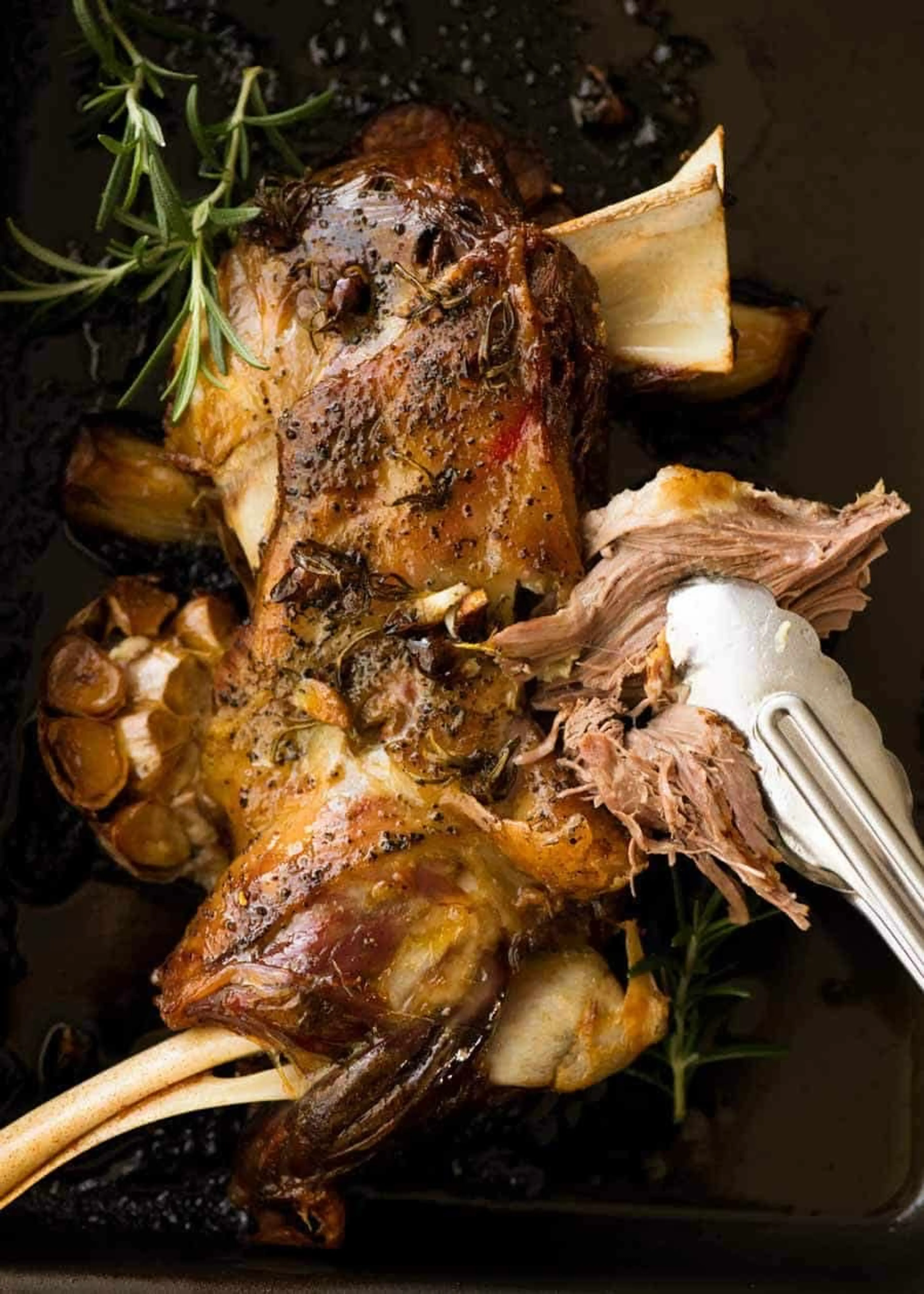 Slow Roasted Rosemary Garlic Lamb Shoulder
