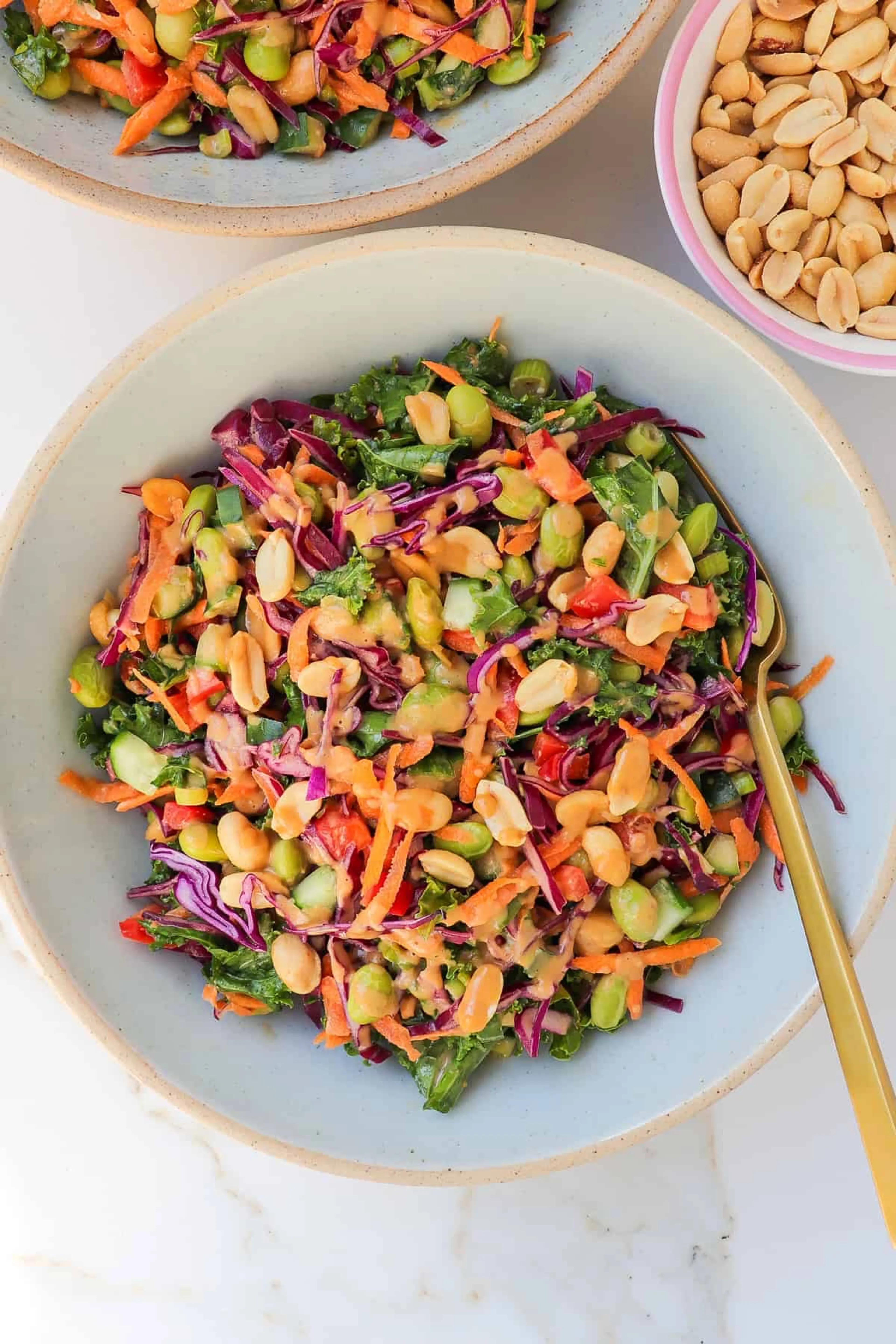 Edamame Salad with Carrot Ginger Dressing