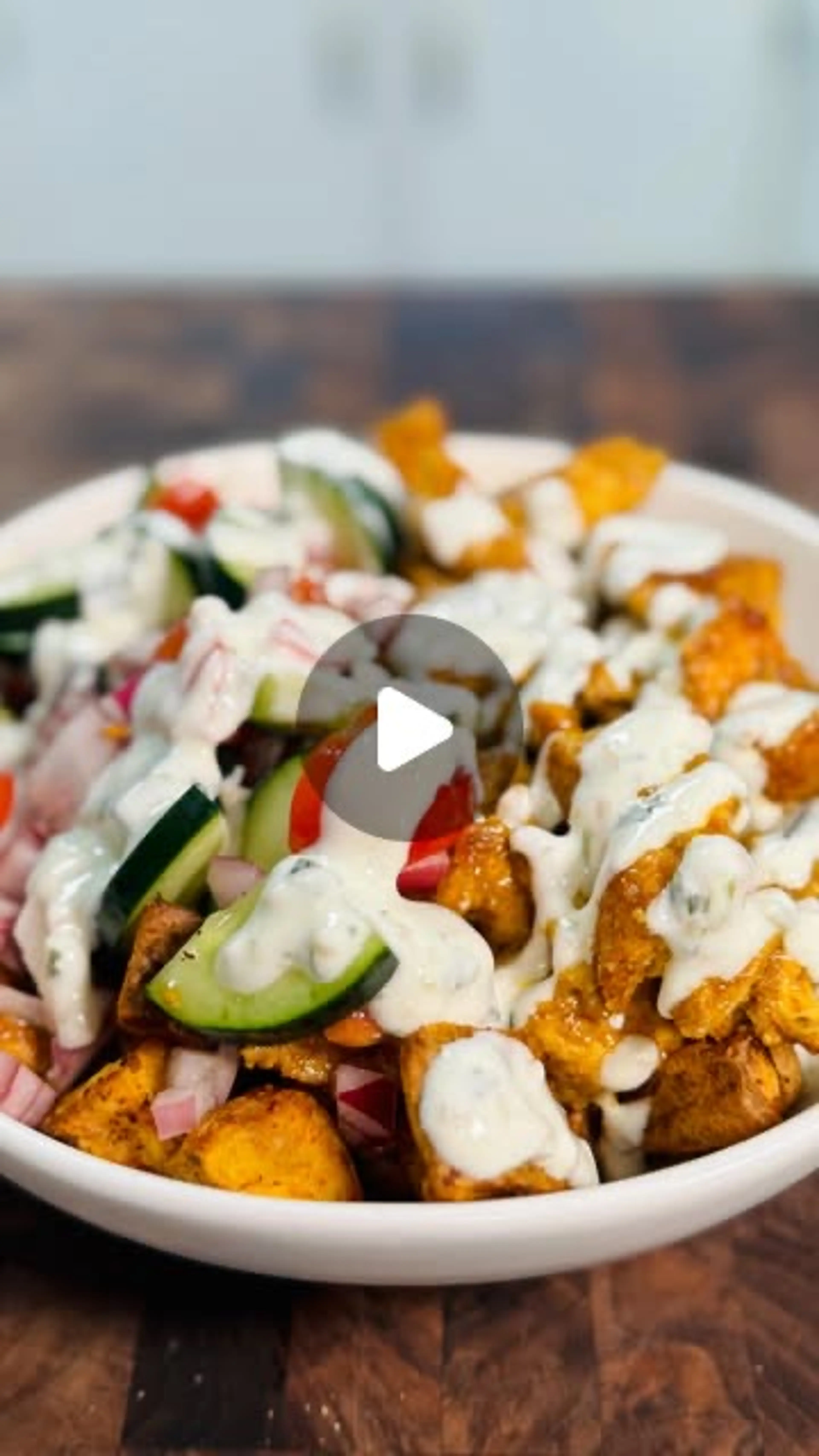 Chicken Shawarma Bowls with Garlic Yogurt Sauce