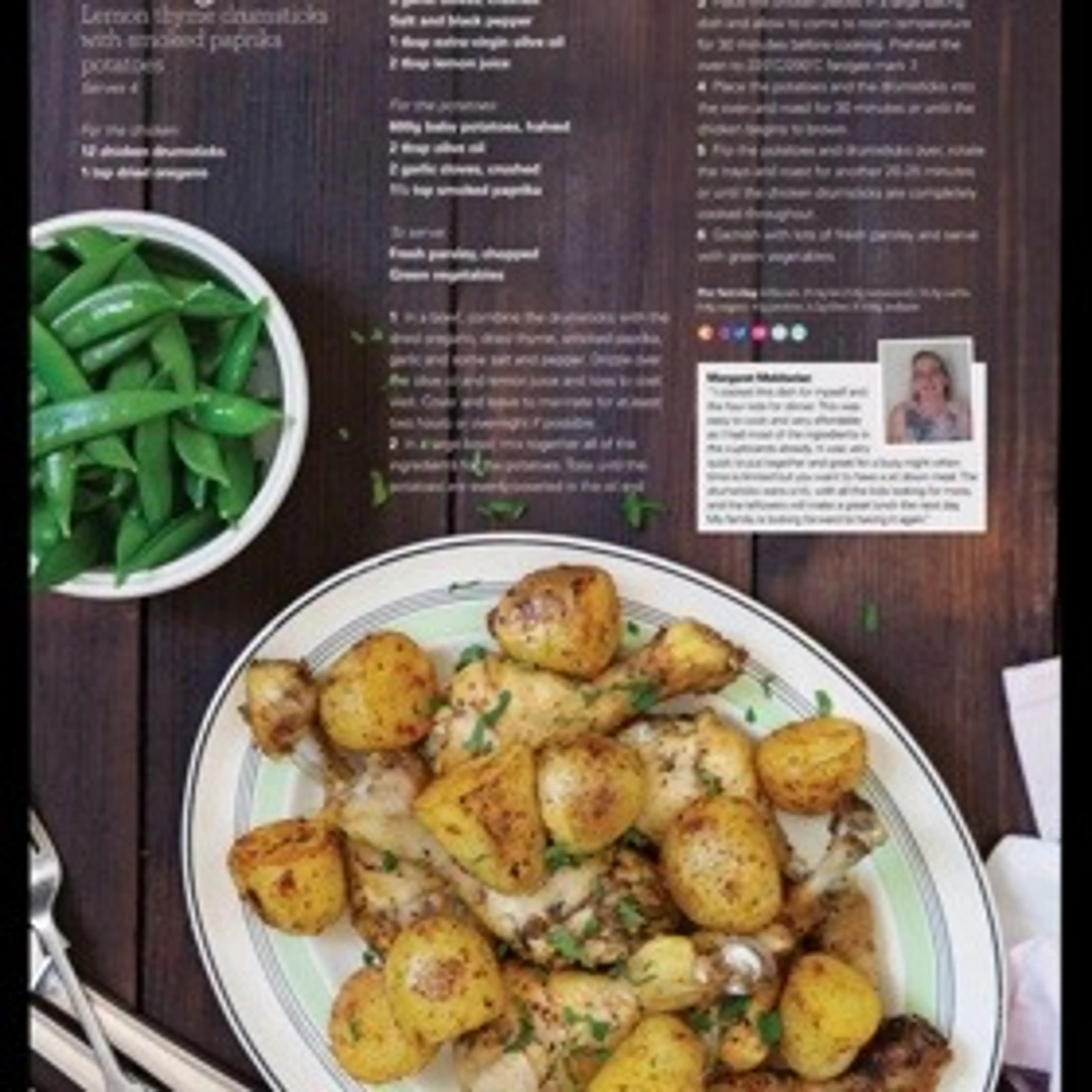 Lemon thyme drumsticks With Smoked Paprika Potatoes
with smo