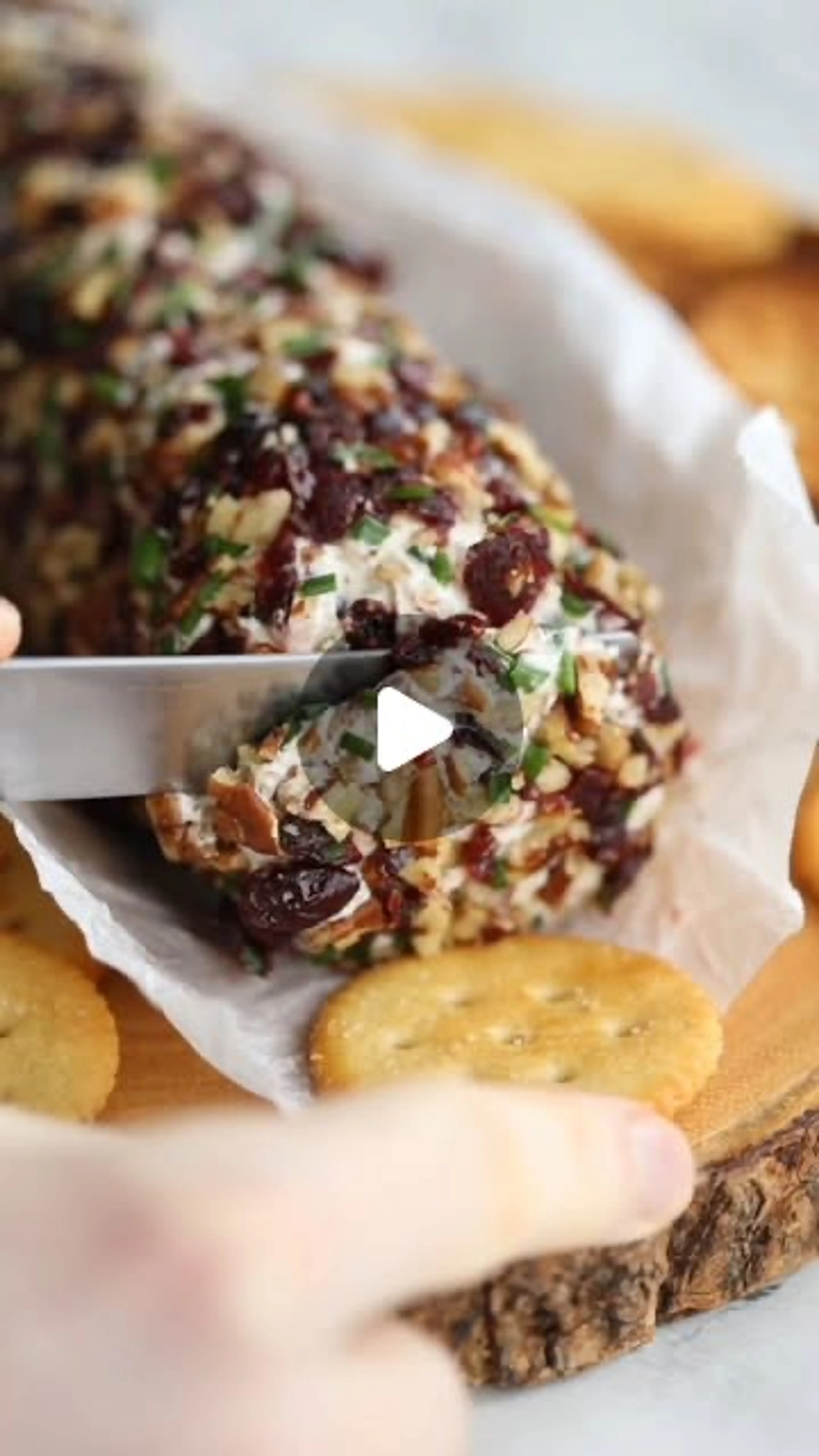 Cranberry Pecan Cheese Log