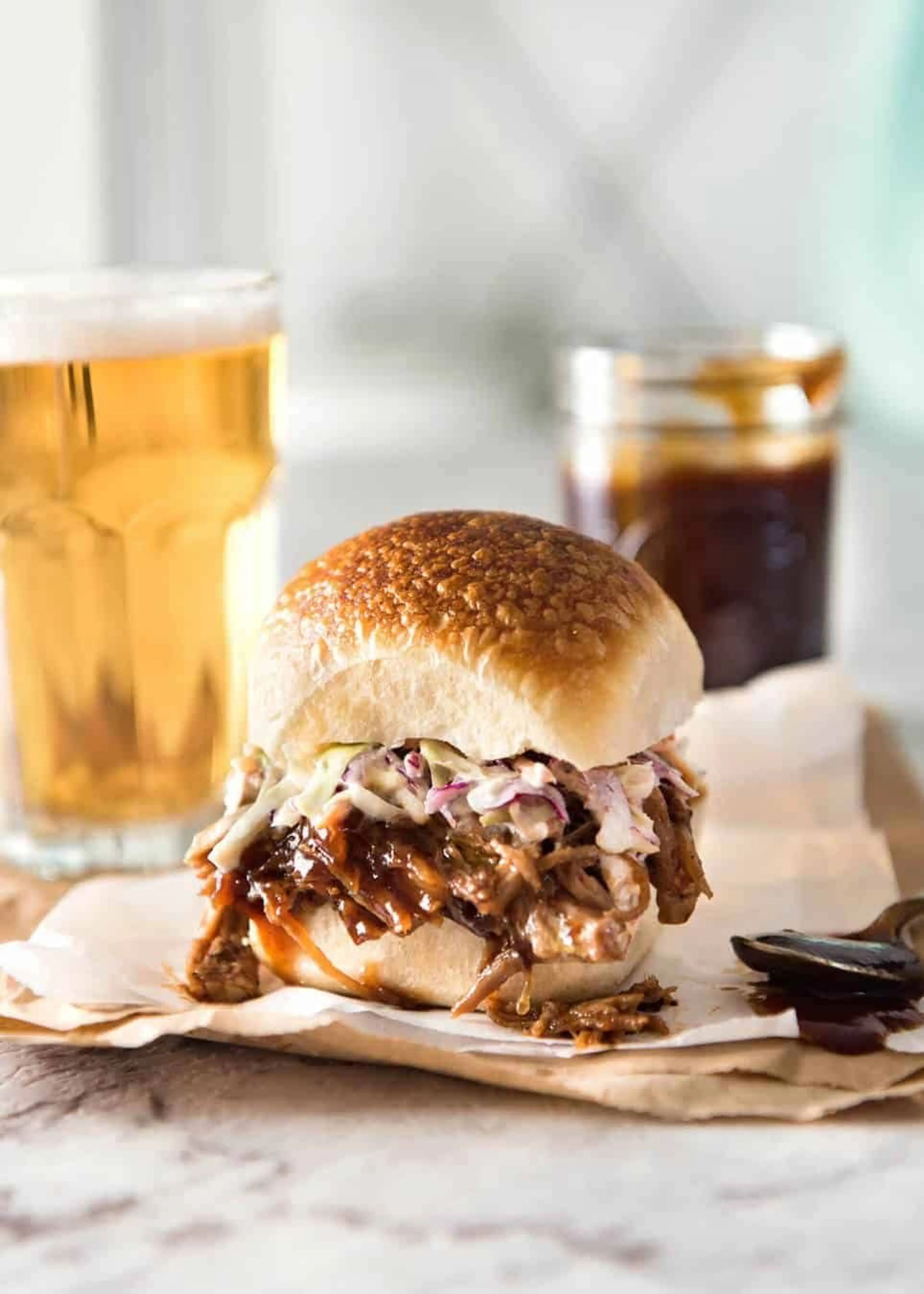 Slow Cooker BBQ Pulled Pork Sandwich