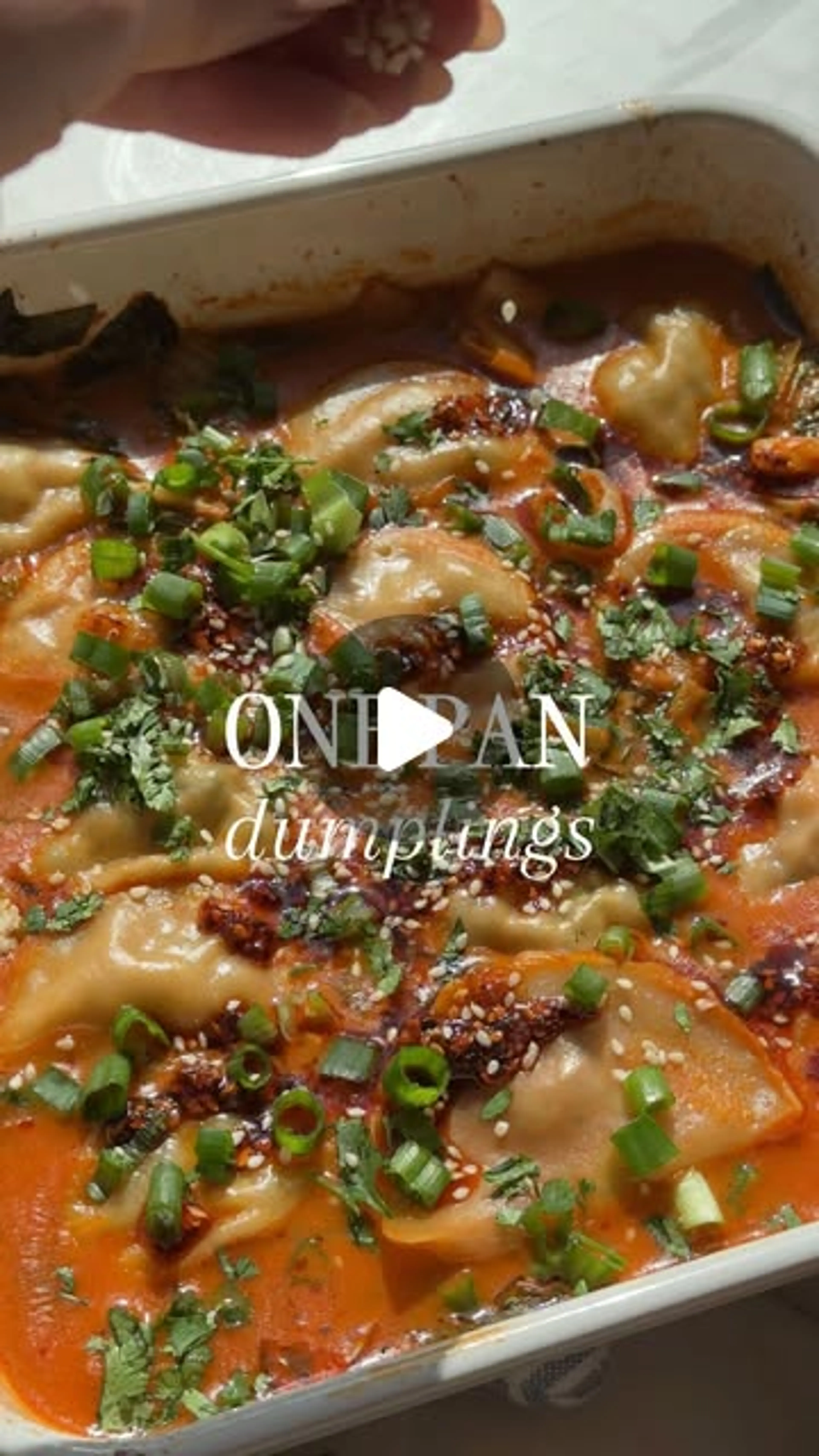 Bookmark One Pan Dumplings (15 Minute Dinner) 🥟🌿🥢follow @