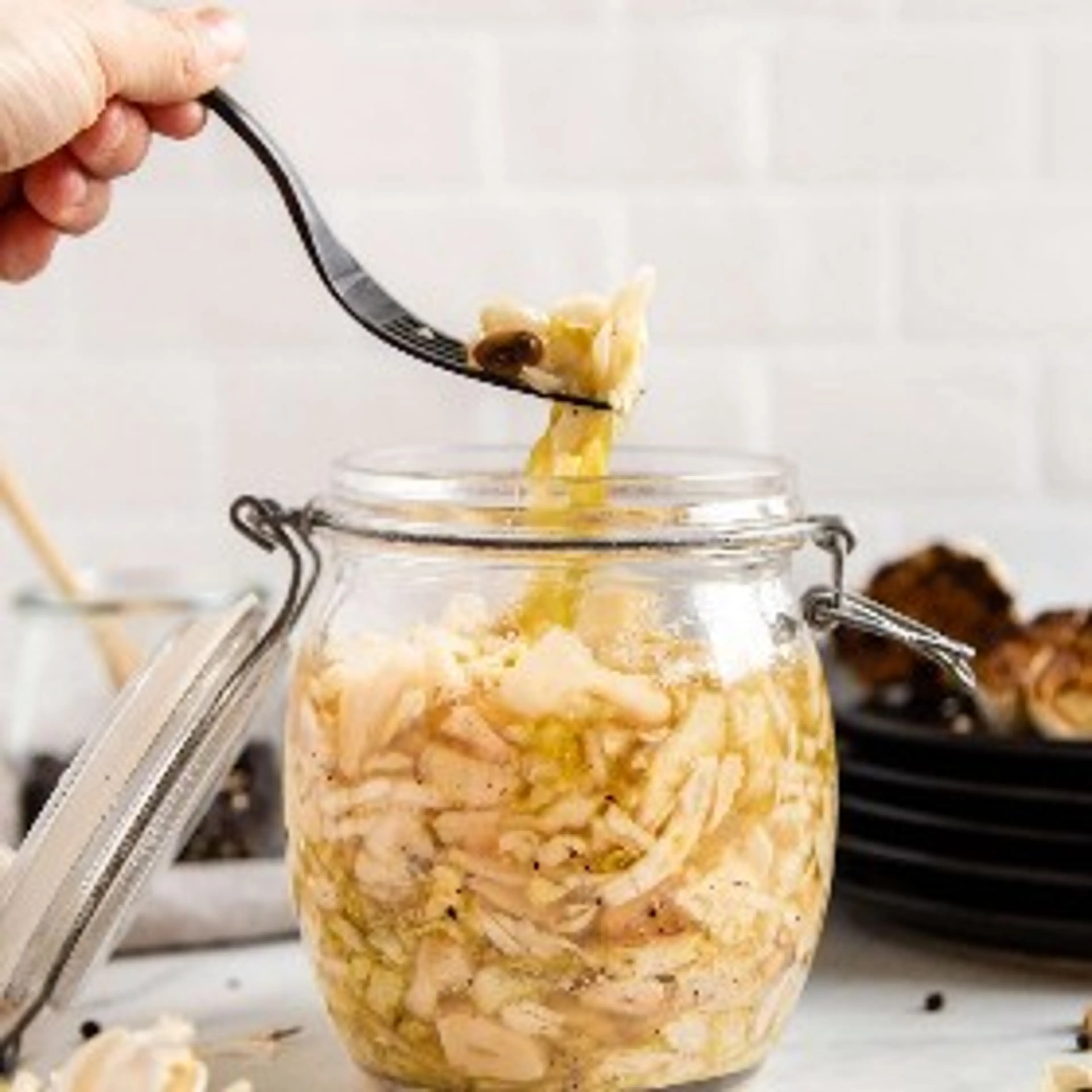 Roasted Jalapeno Sauerkraut with Dill and Garlic