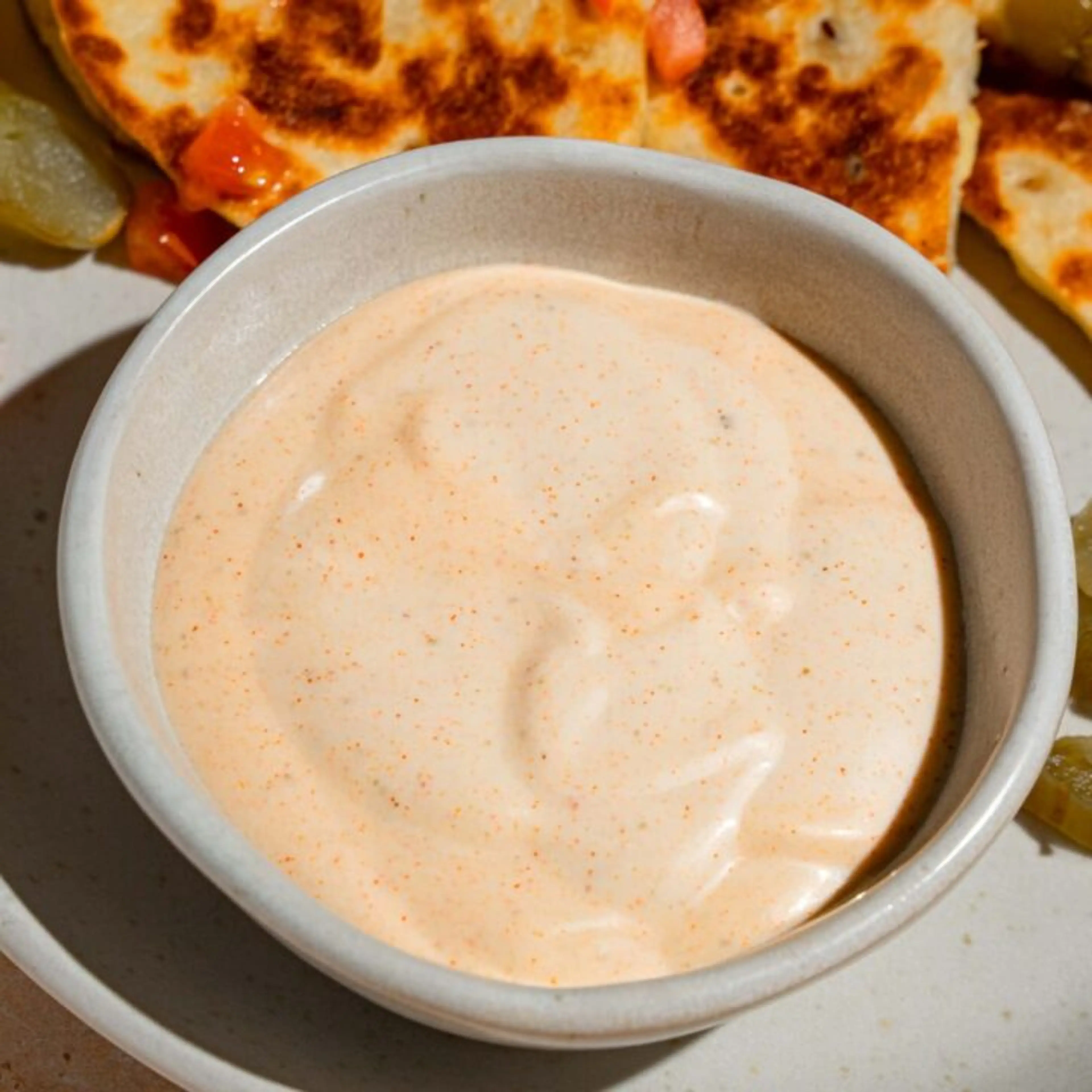 Copycat Taco Bell Quesadilla Sauce (Creamy Jalapeño Sauce)