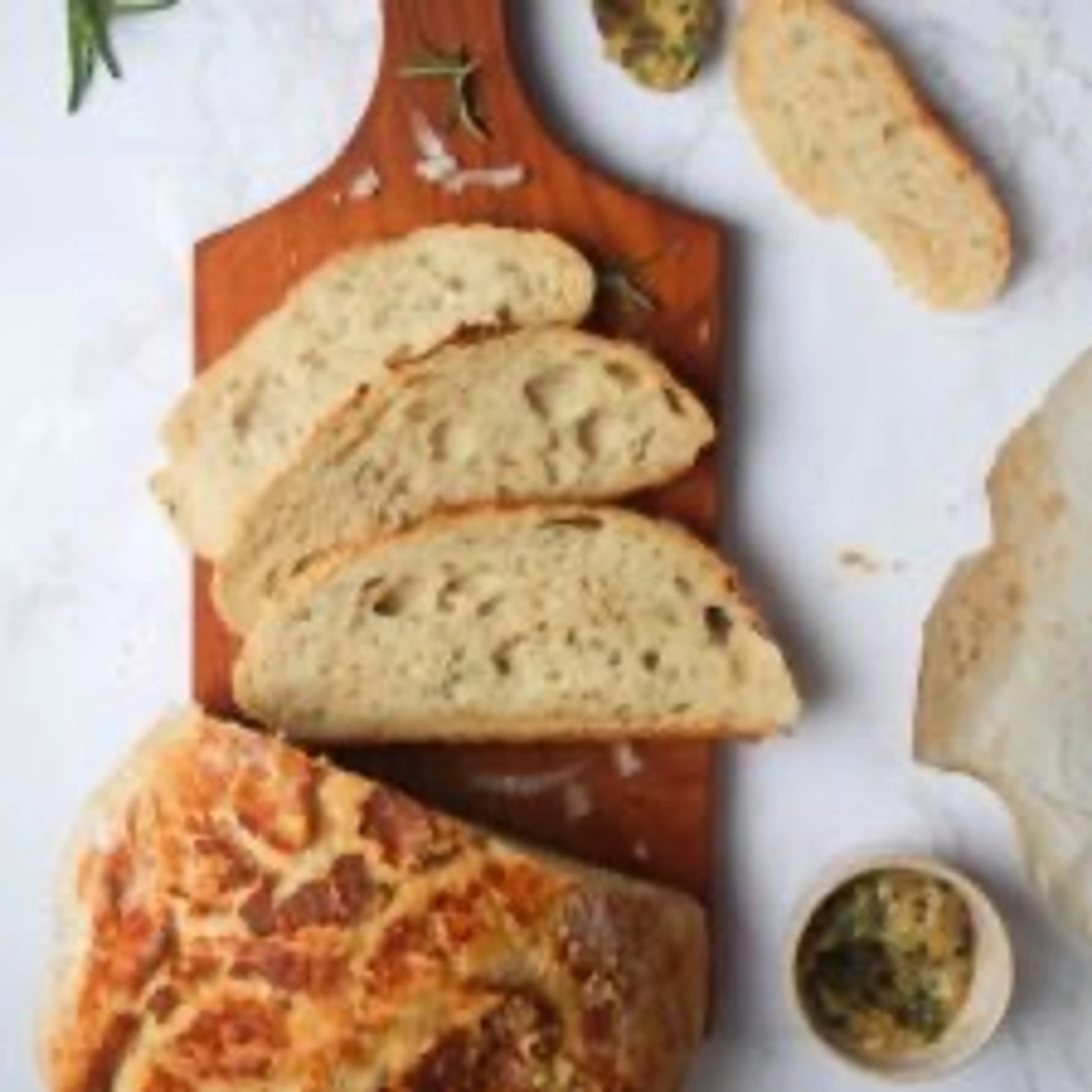 The EASIEST No Knead Rosemary Parmesan Bread