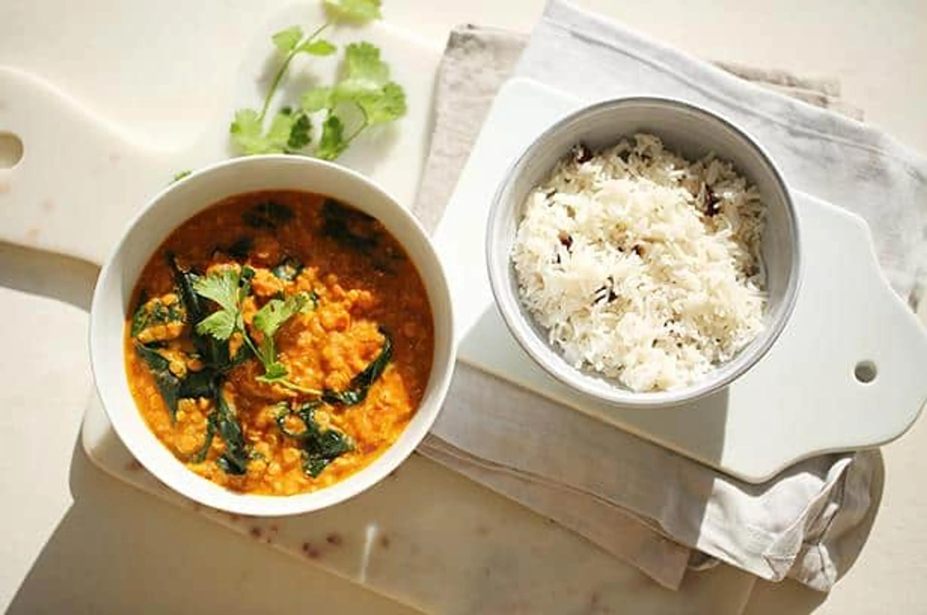 Red Lentil Dhal with Rice