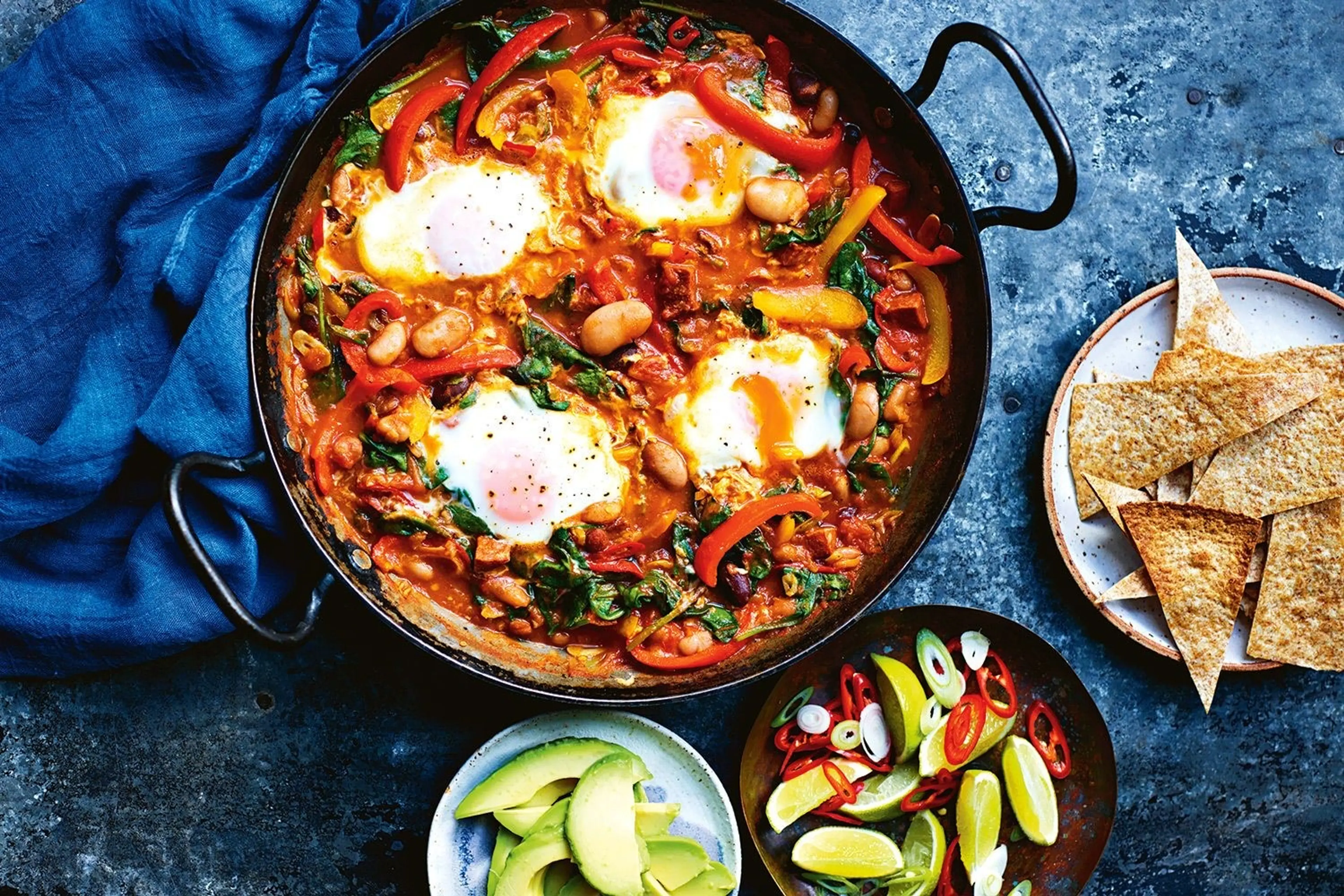 Huevos rancheros recipe with beans by Jamie Oliver