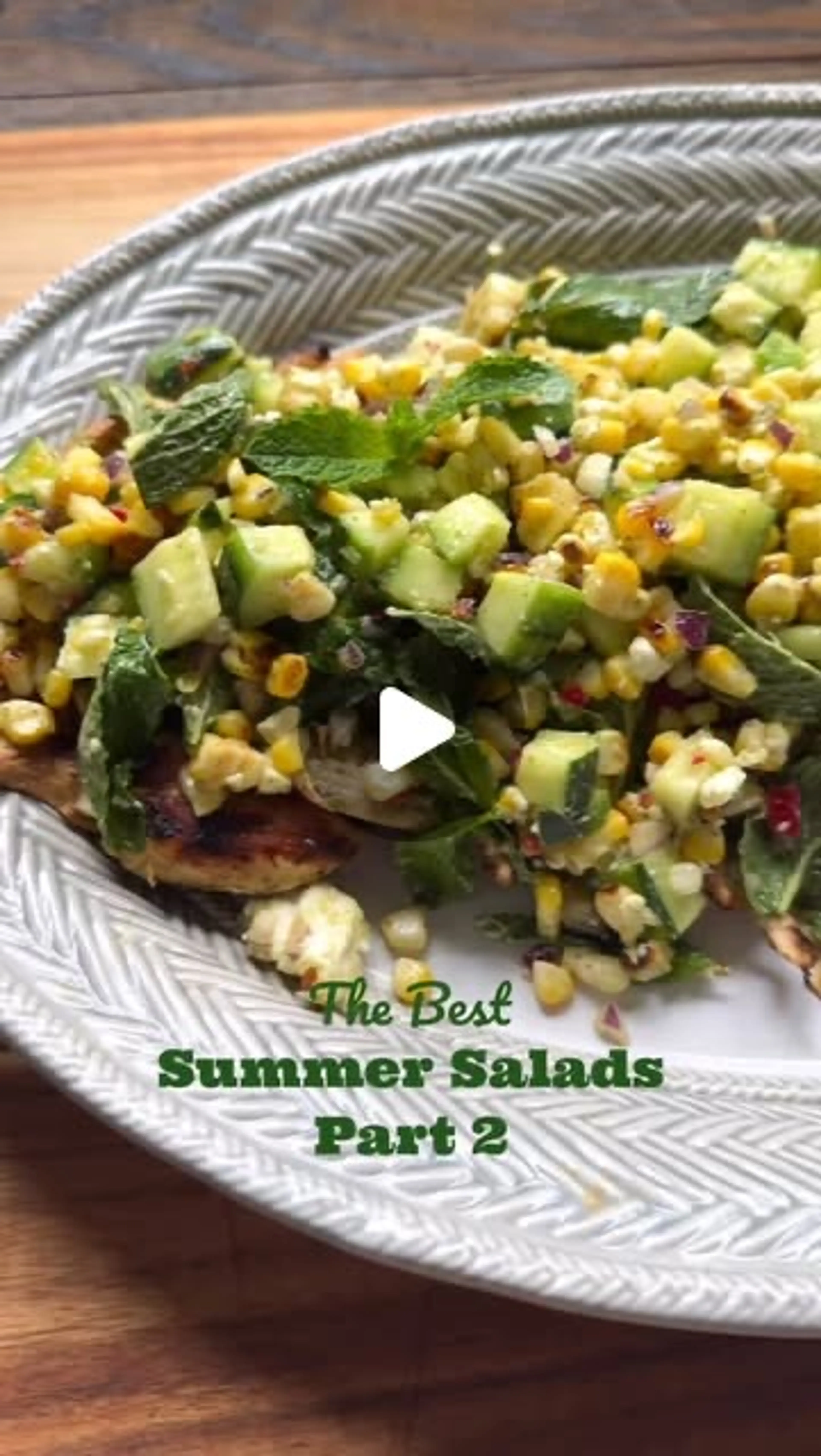 Summer Salad - Tofu, Corn, Cucumber