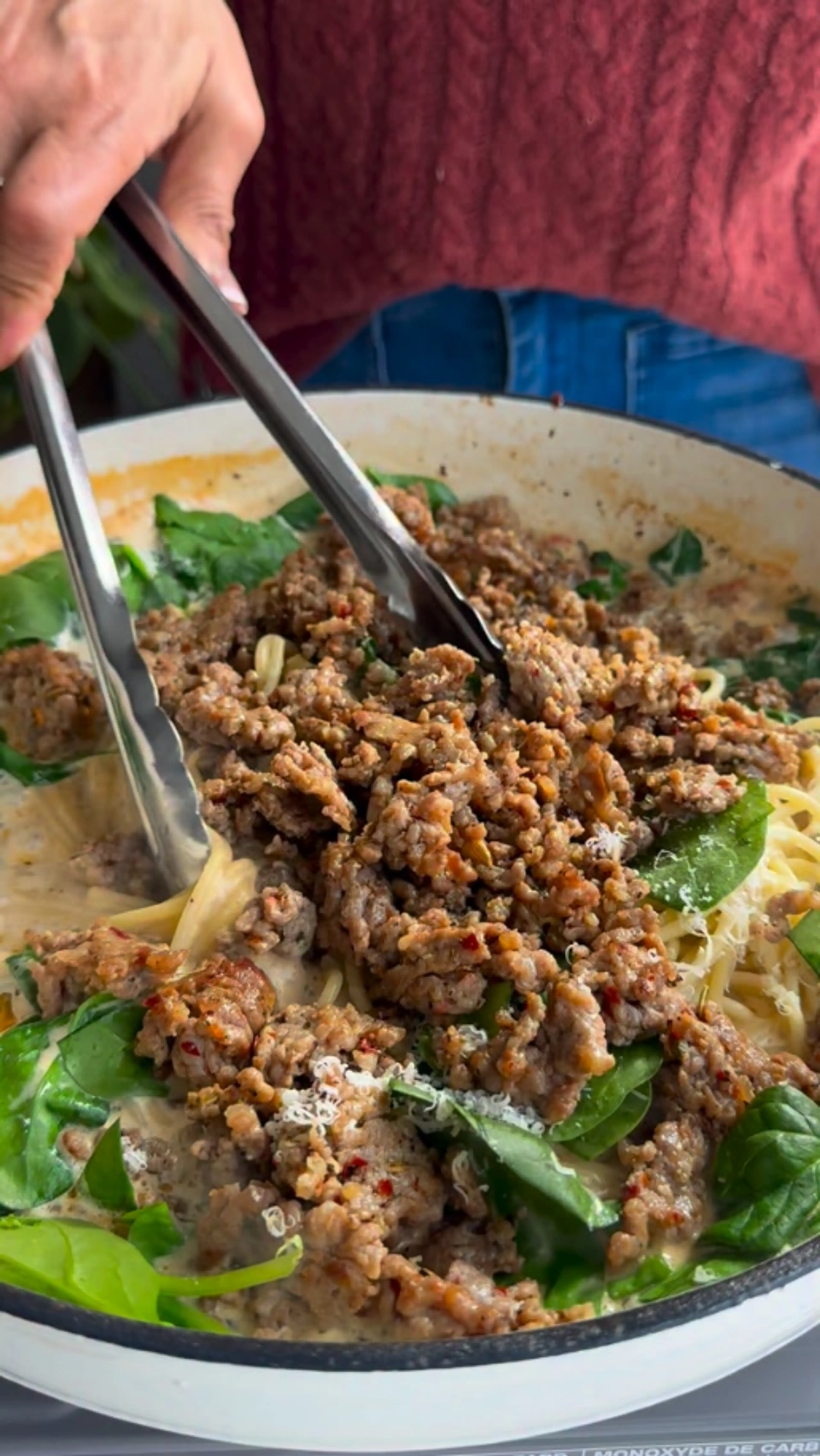 Creamy Garlic Butter, Spaghetti, and Sausage