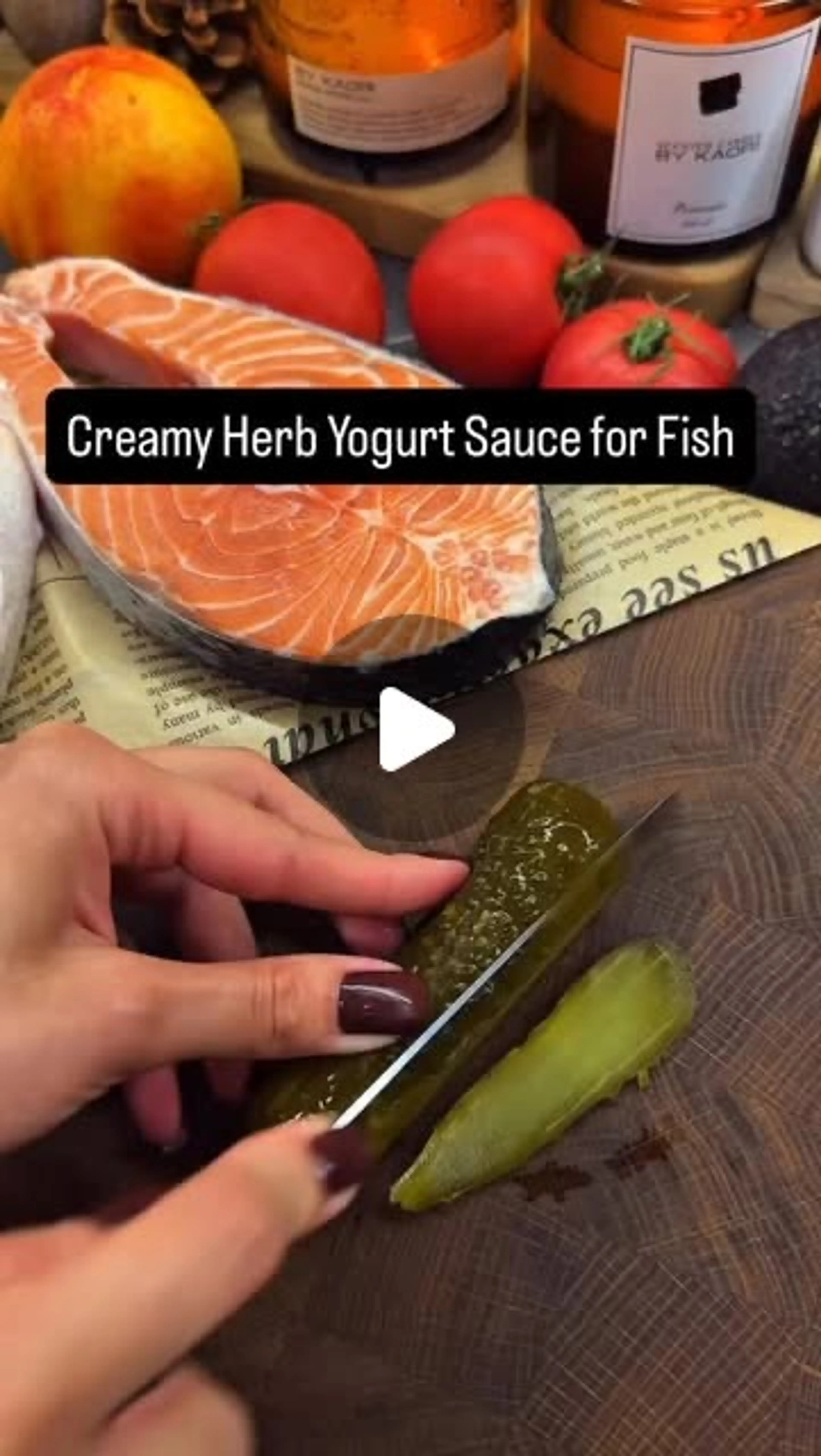 Creamy Herb Yogurt Sauce for Fish