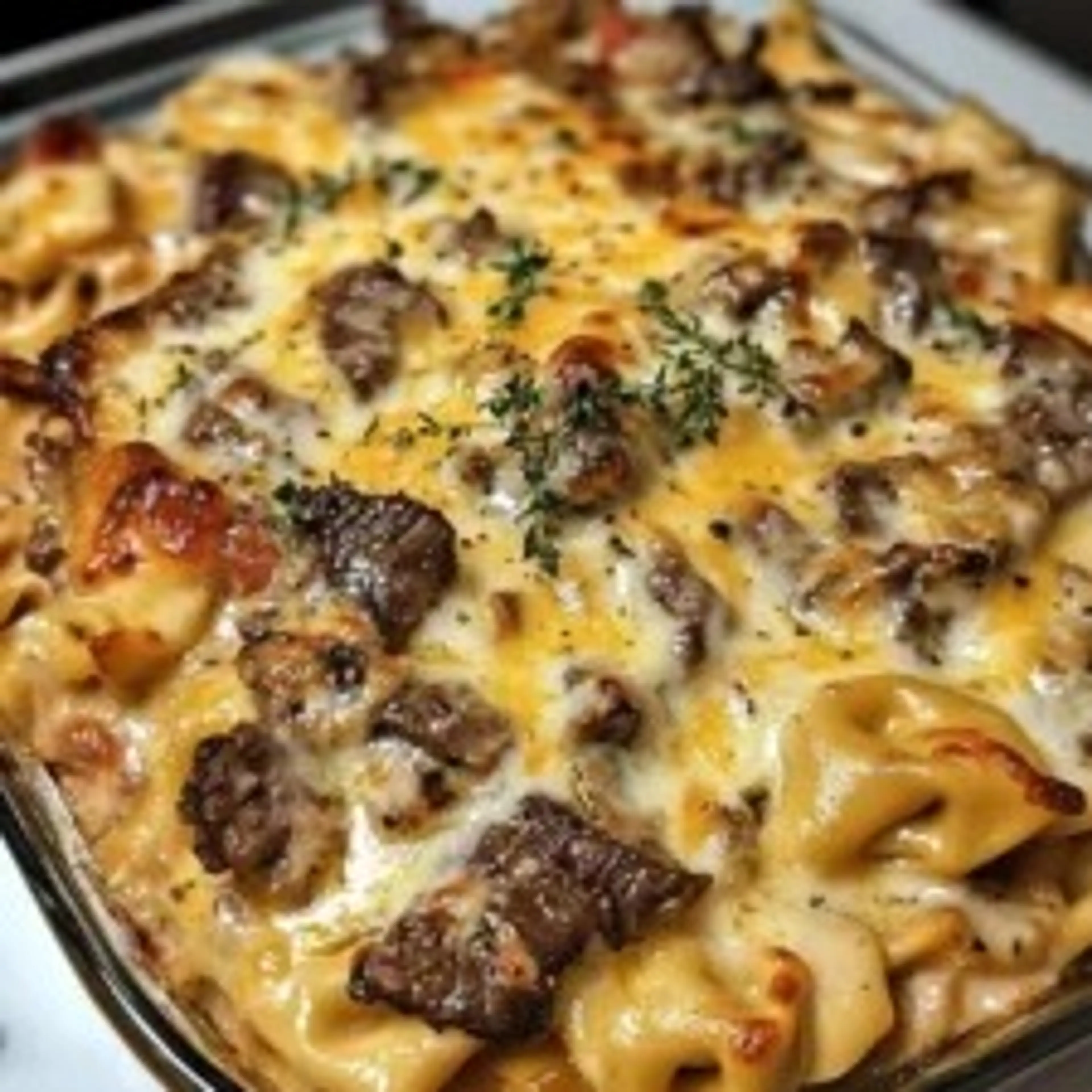 Creamed Chicken Tortellini With Roasted Garlic