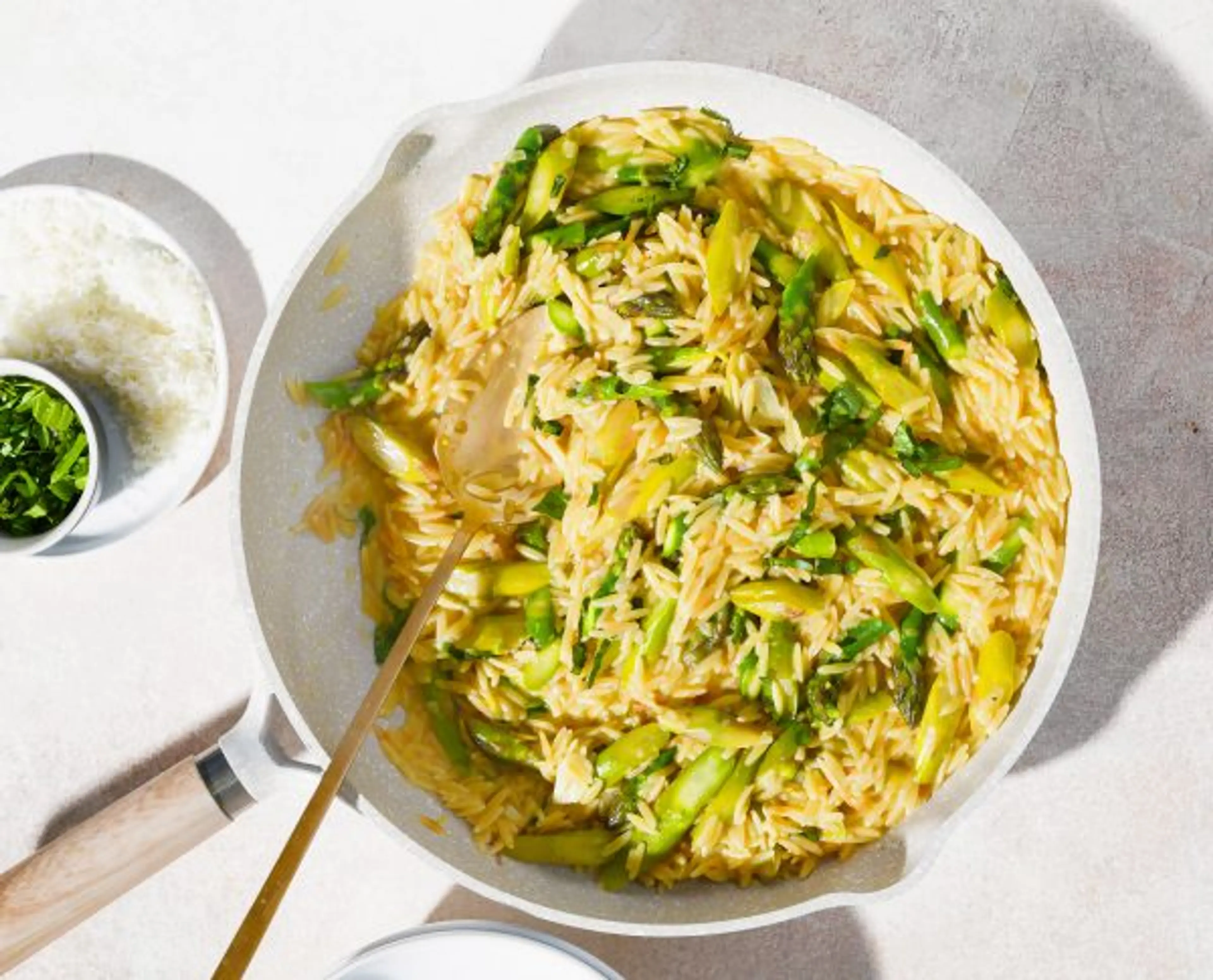 “Orzotto” with Asparagus, Lemon and Parmesan
