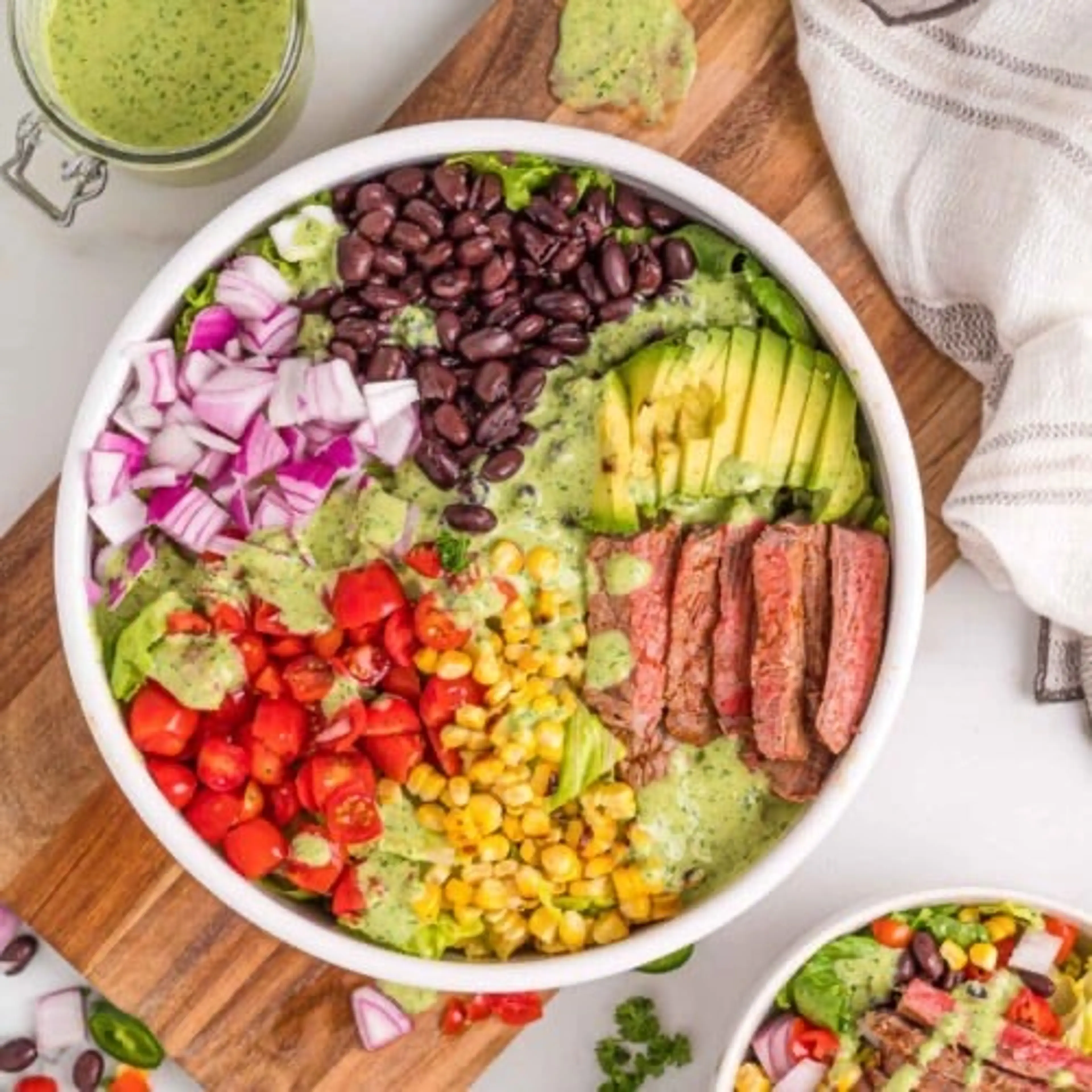 Southwestern Steak Salad With Jalepeno Ranch