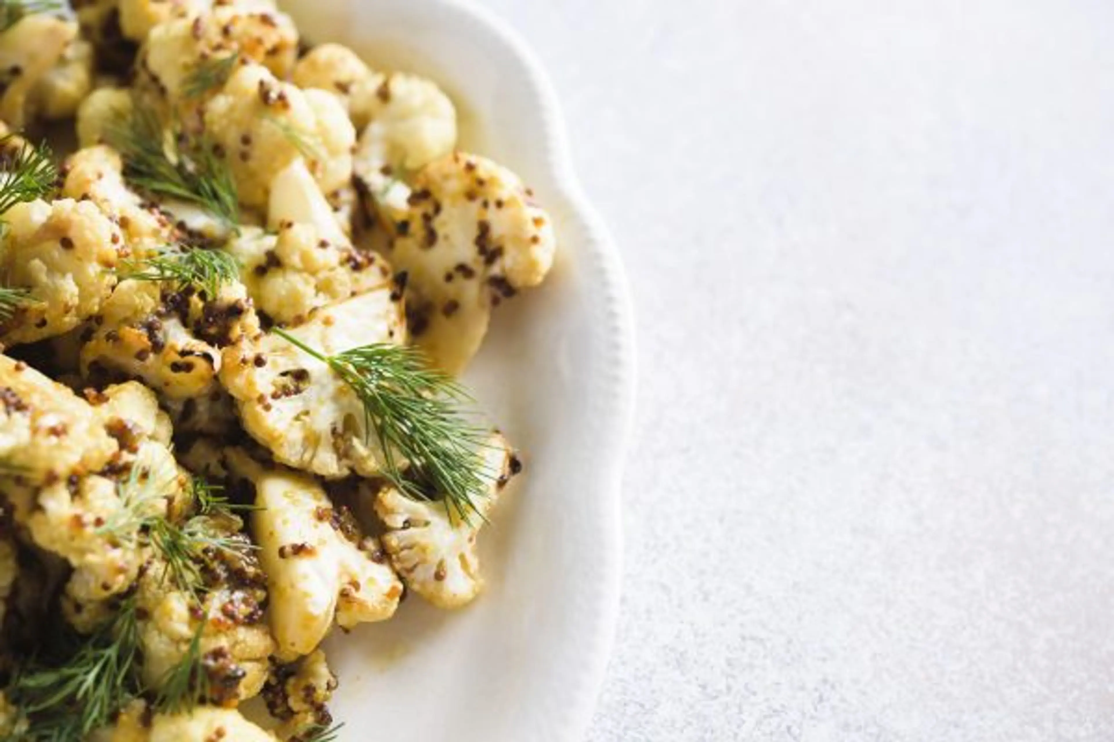 Mustard-Roasted Cauliflower