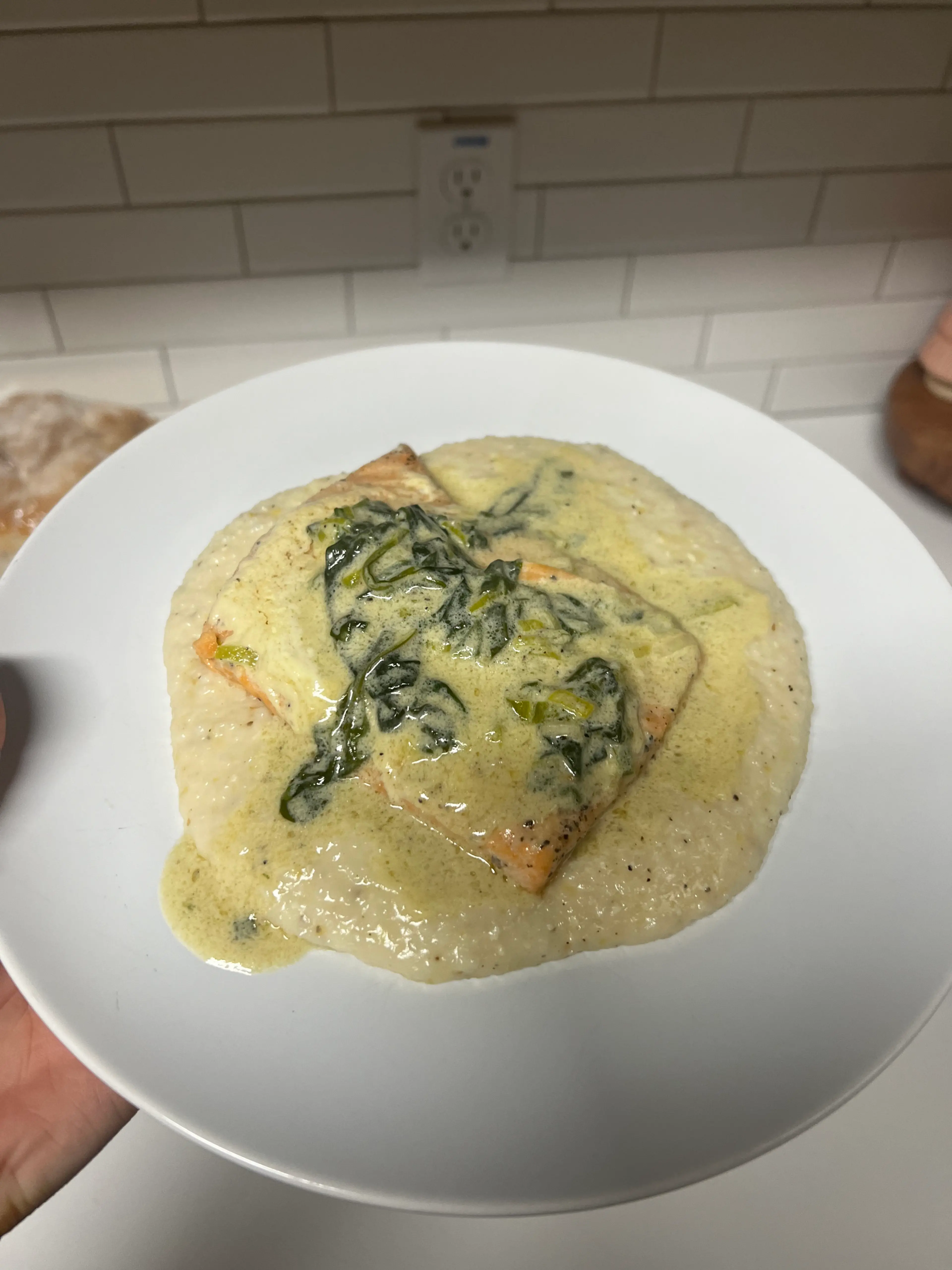 Cream Poached Salmon