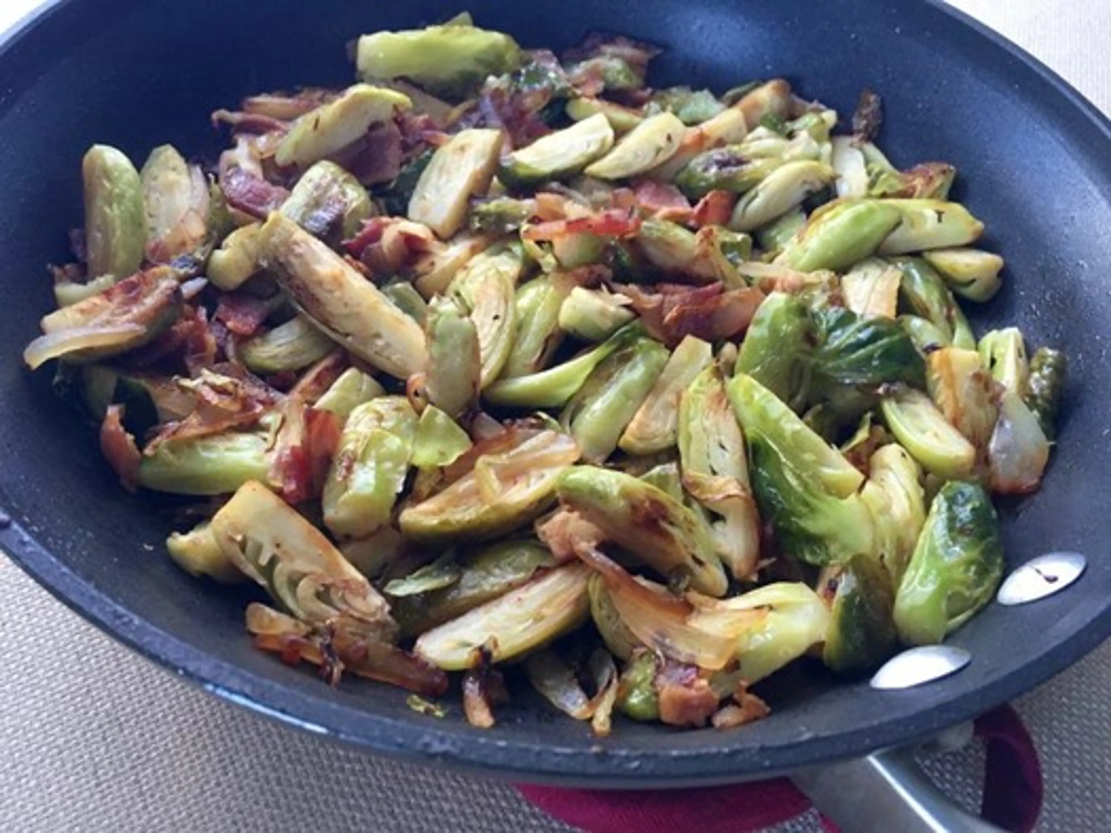 Sautéed Brussels Sprouts With Bacon And Lemon