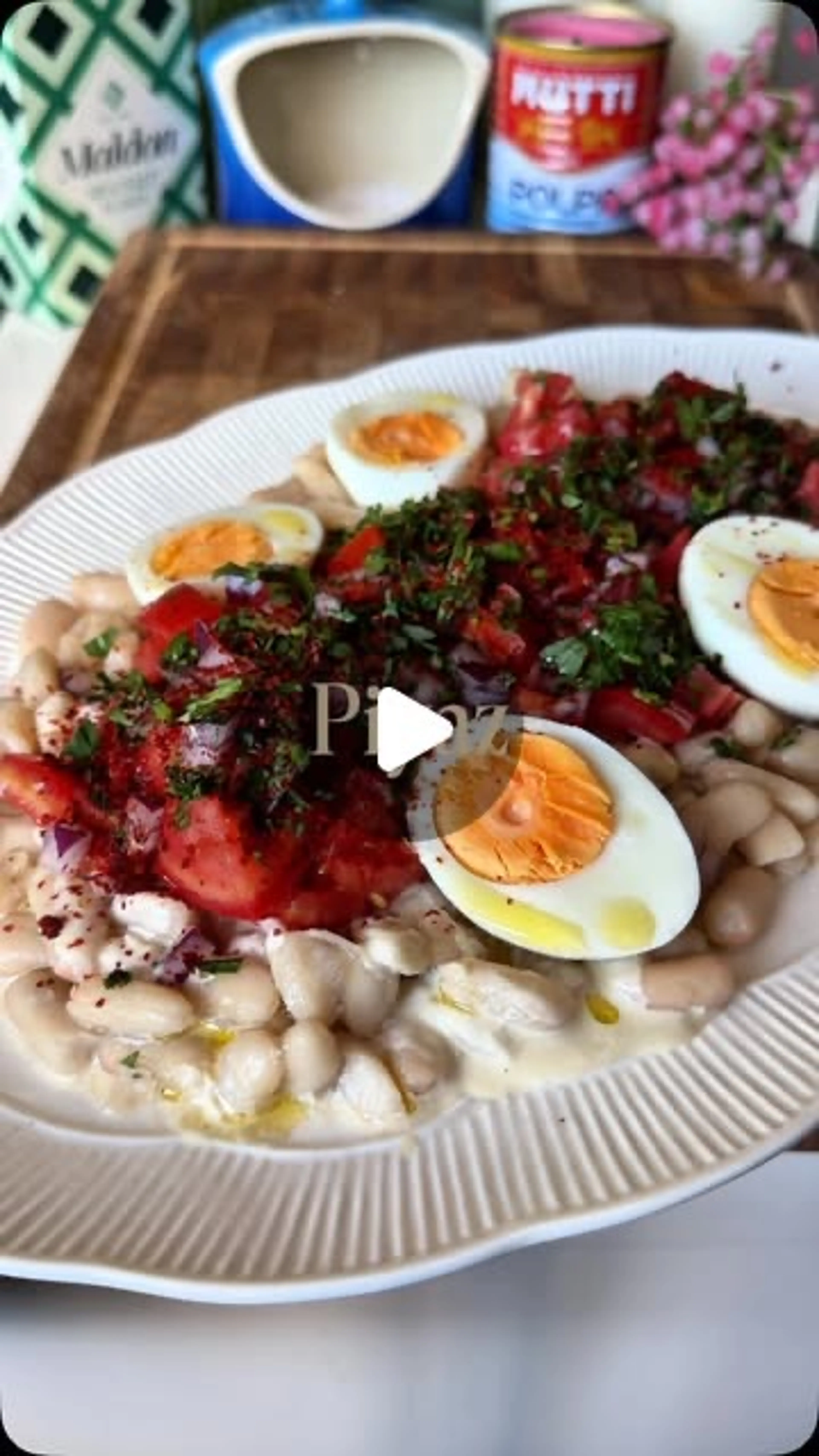 Antalya Style Piyaz - Turkish Bean Salad