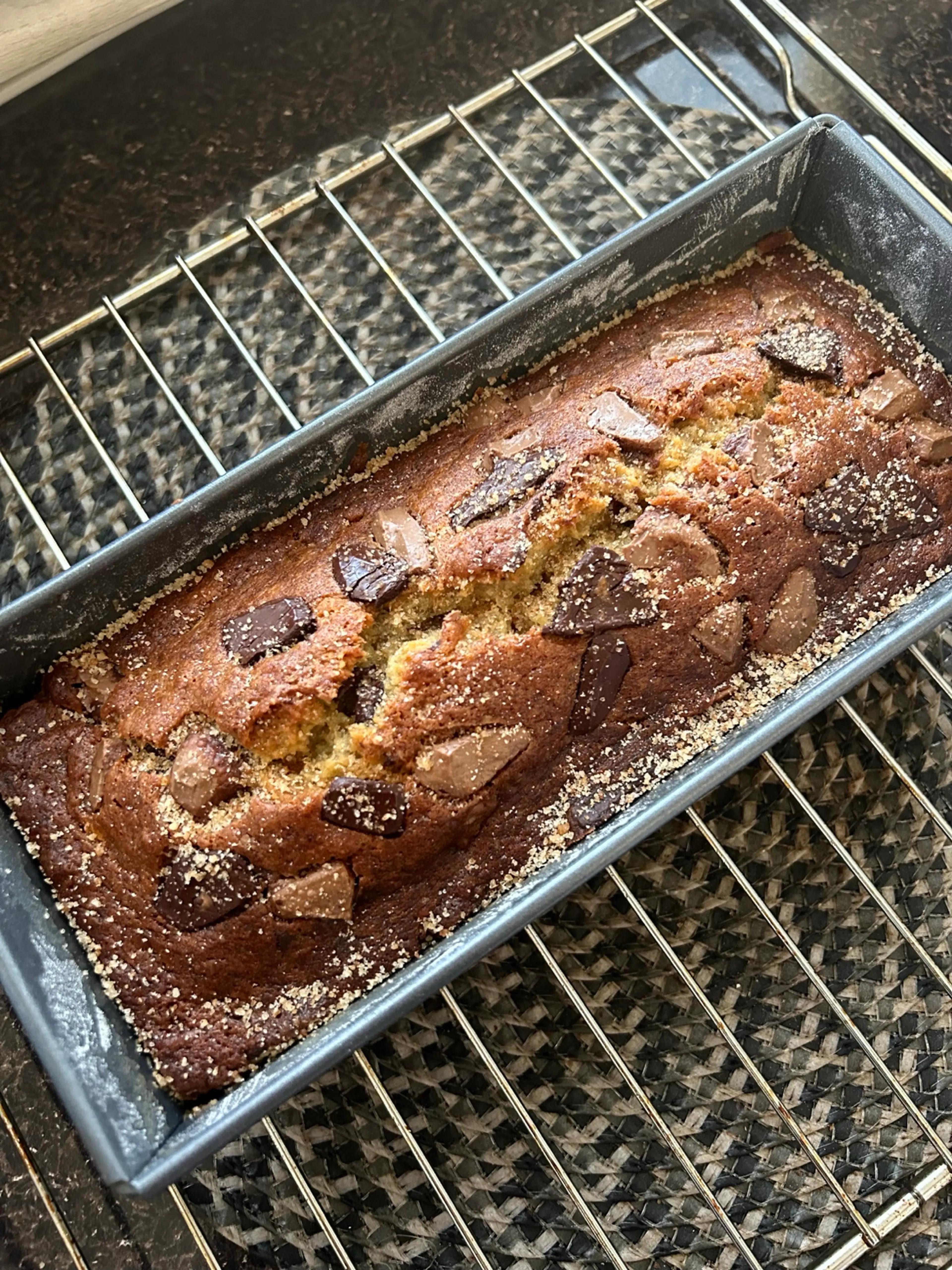 Banana bread with chocolate chips