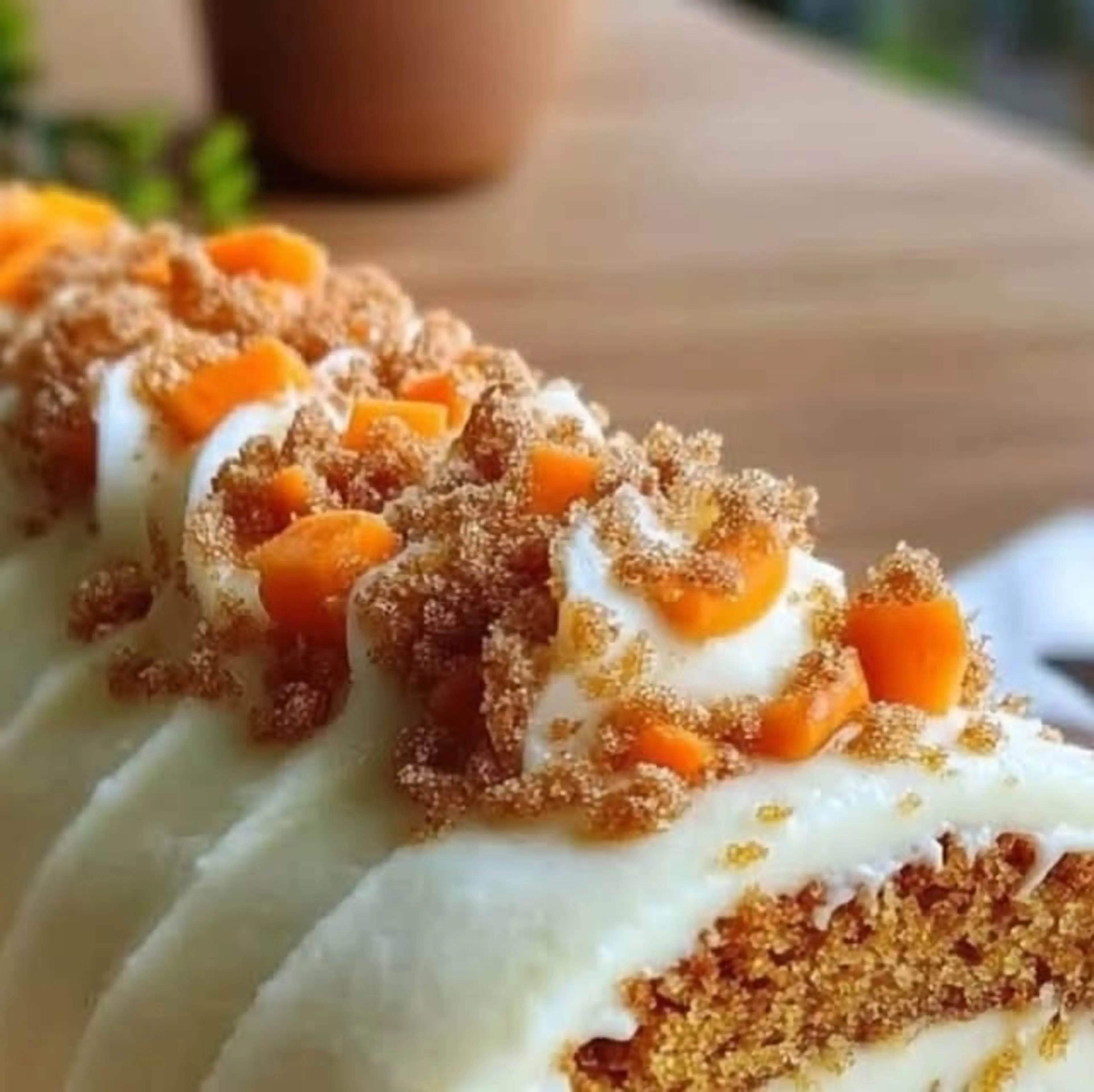 Carrot Cake Roll with Cream Cheese Filling