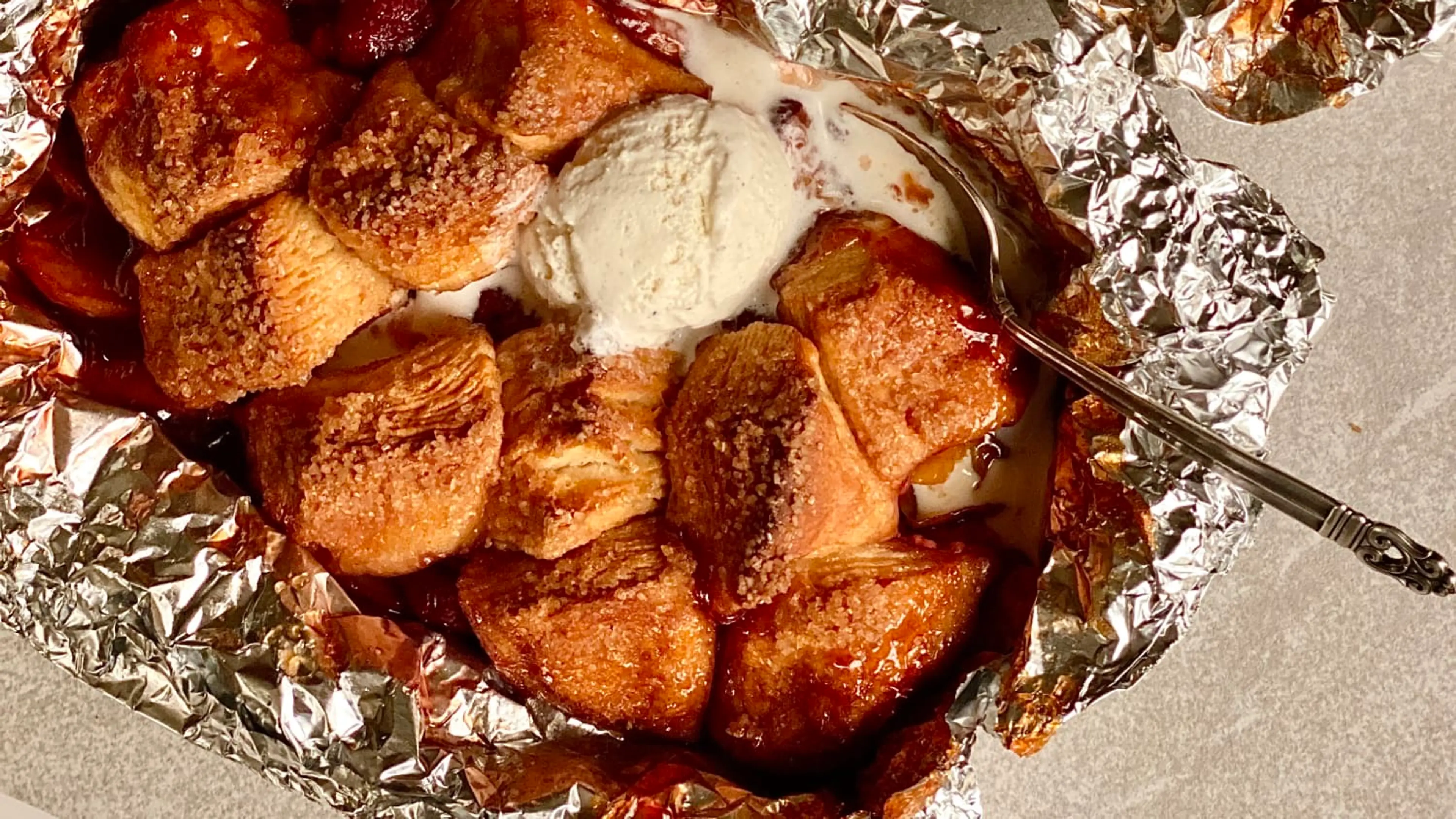 Peach Cobbler Foil Packets