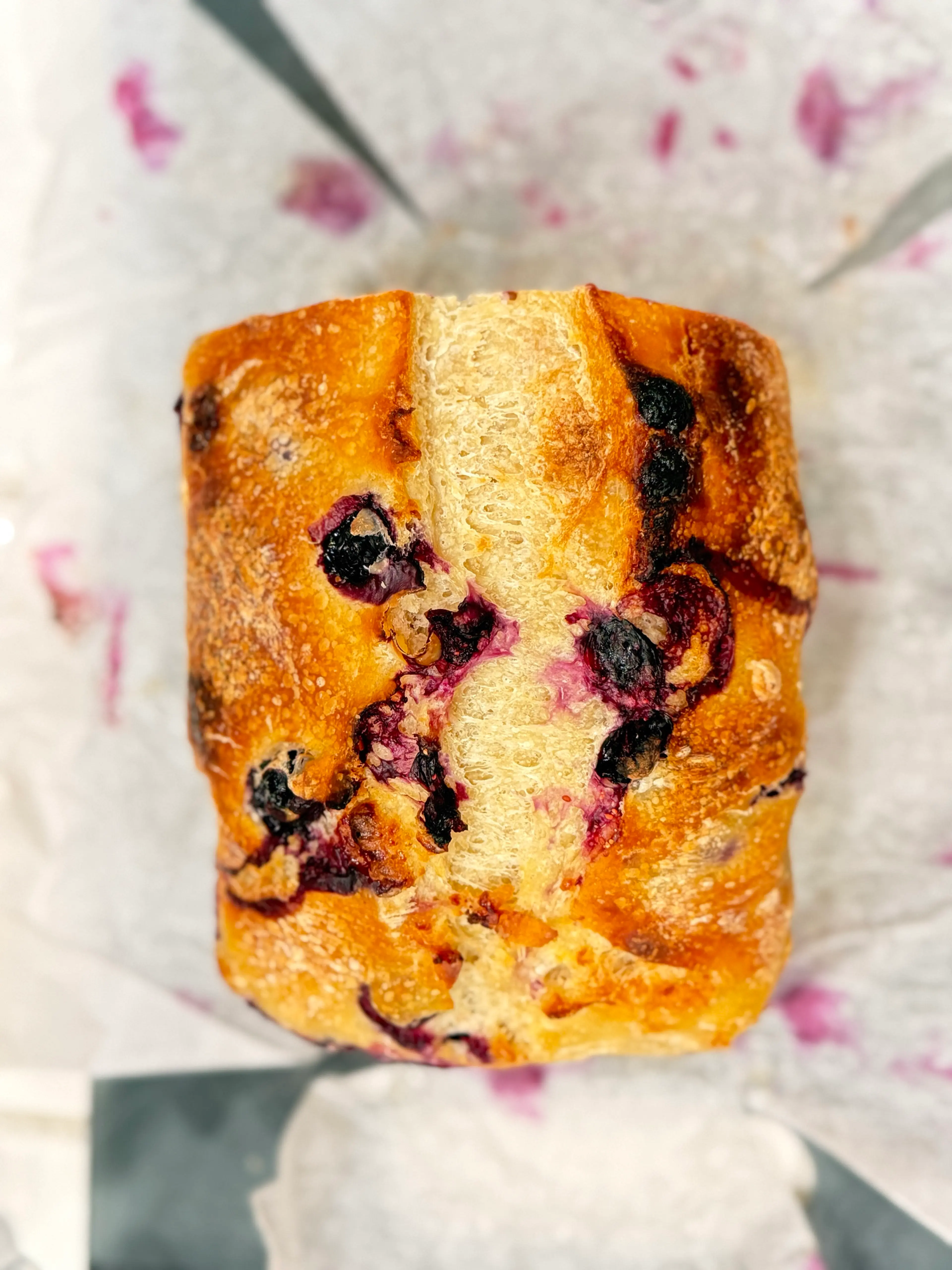 Lemon Blueberry Sourdough Loaf - @hifisamurai