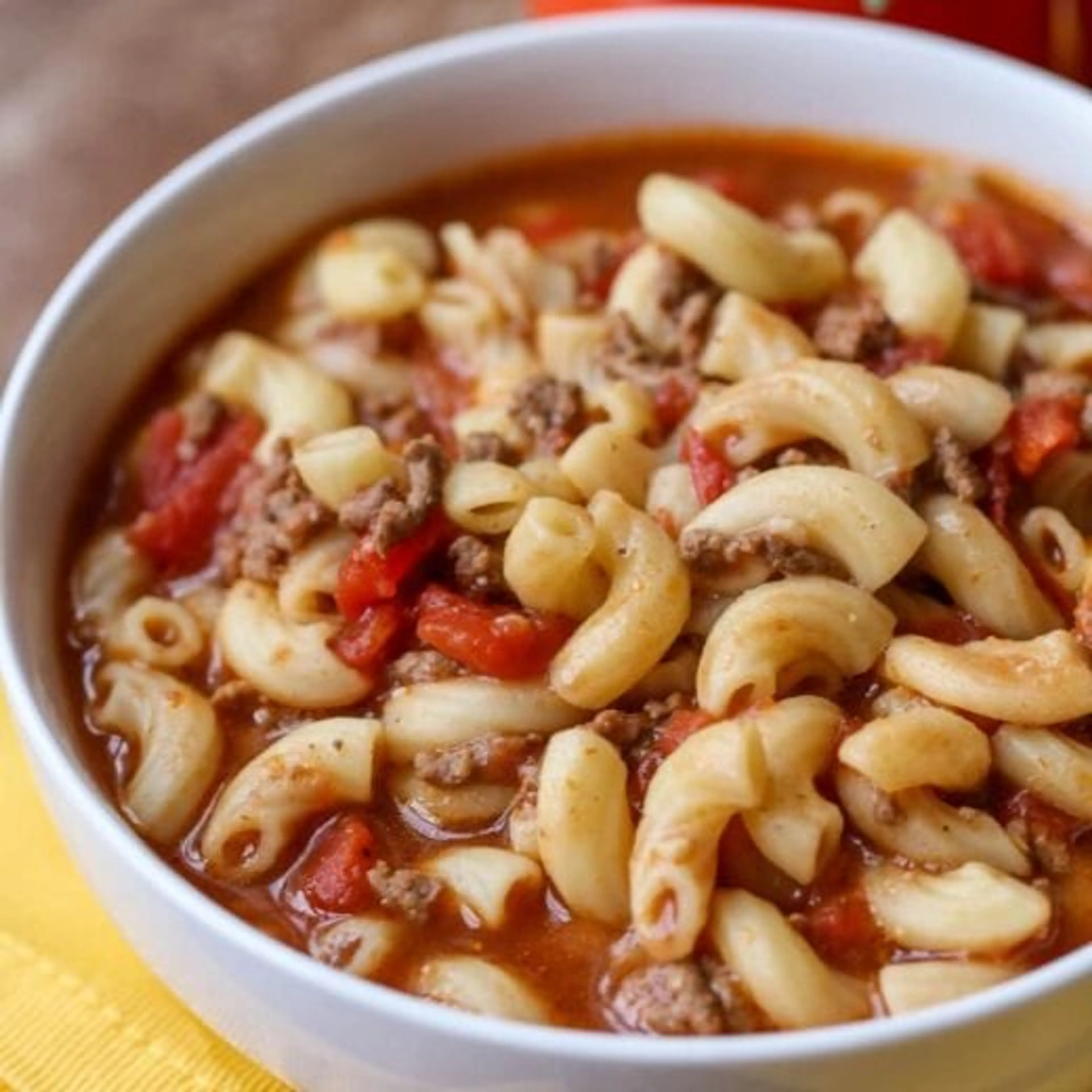 Hamburger Macaroni Soup