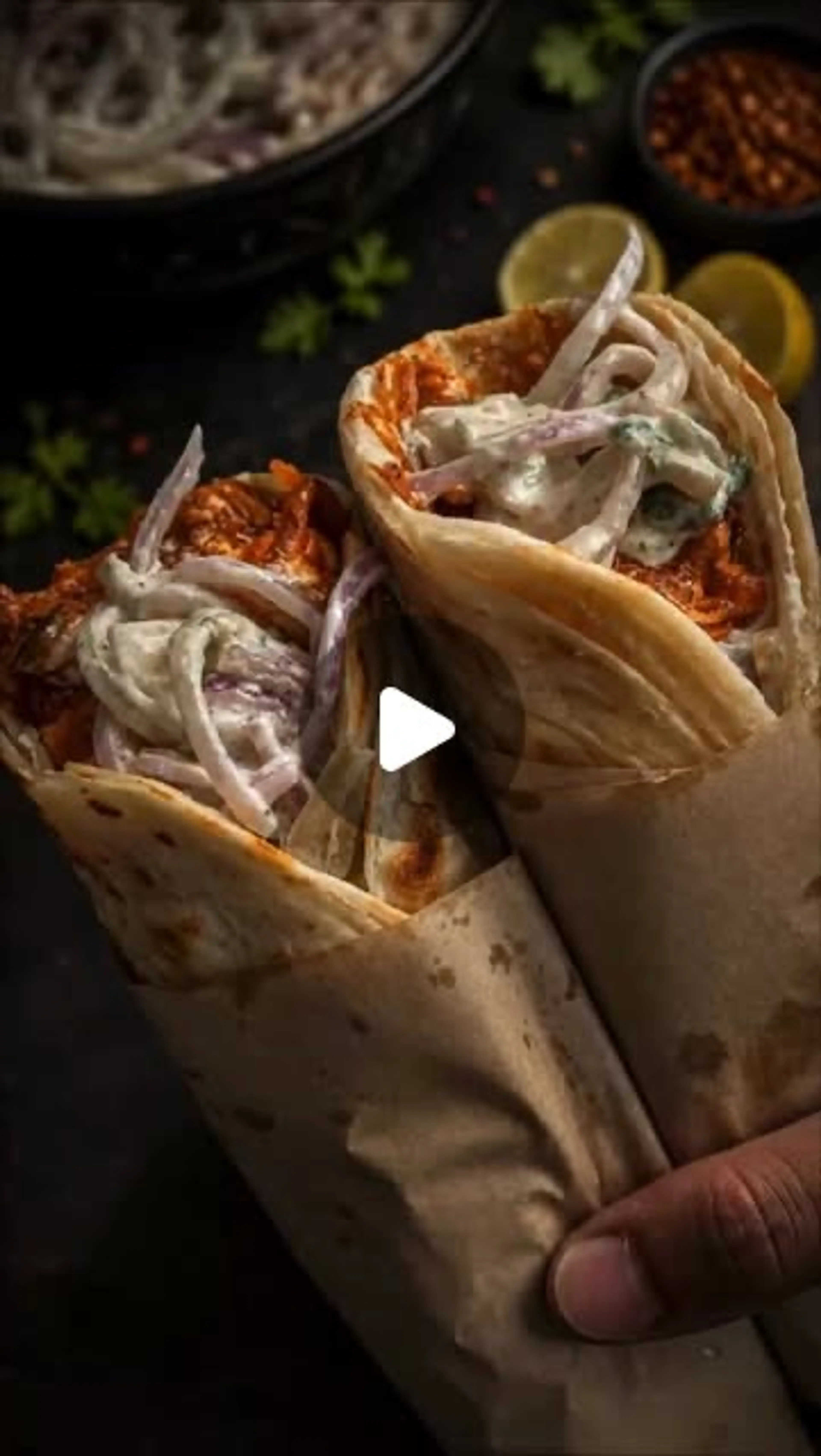 Tandoori Paneer Roll with Creamy Laccha Onions